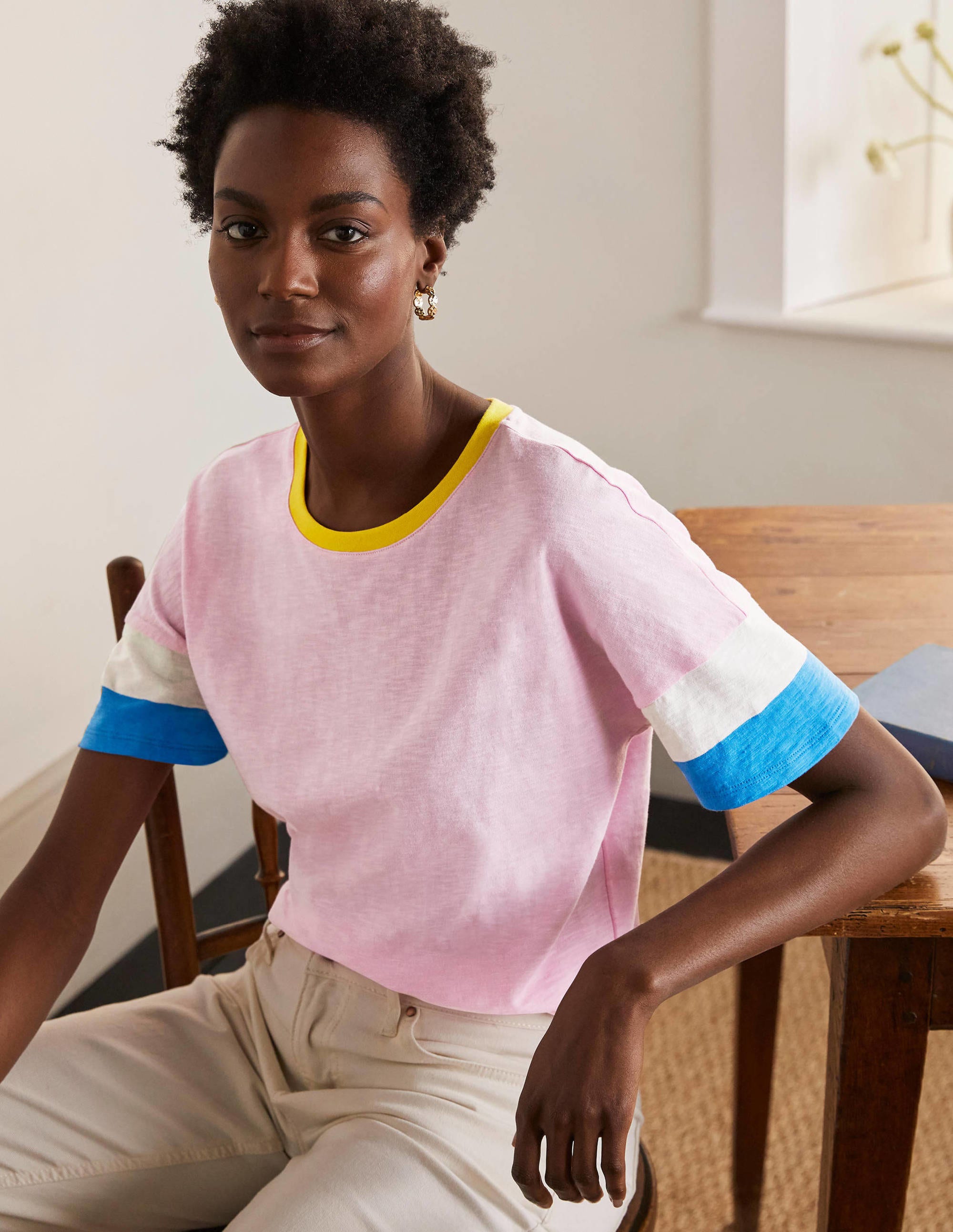 Clarissa Jersey-T-Shirt-Zartes Rosa - Image 1
