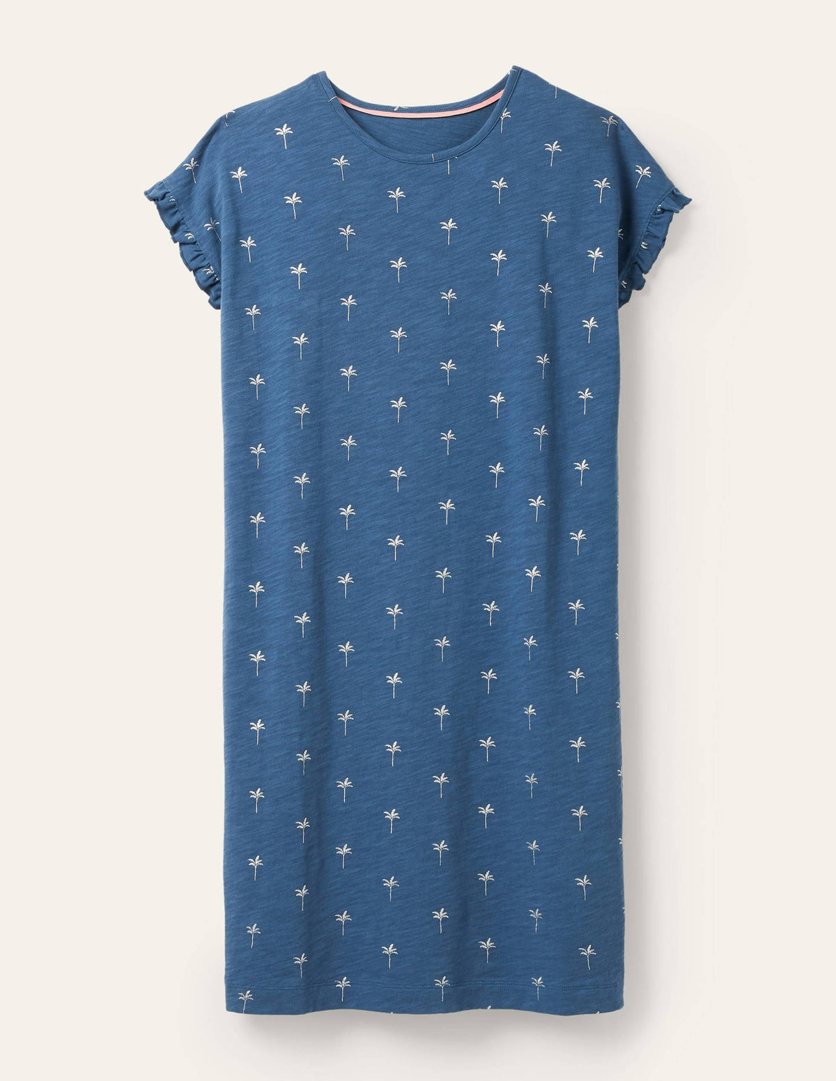 Robe T-shirt Faye en jersey-Bleu avion, motif Rainforest Stamp - Image 5