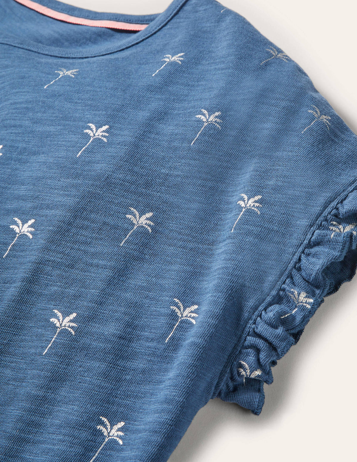 Robe T-shirt Faye en jersey-Bleu avion, motif Rainforest Stamp - Image 6