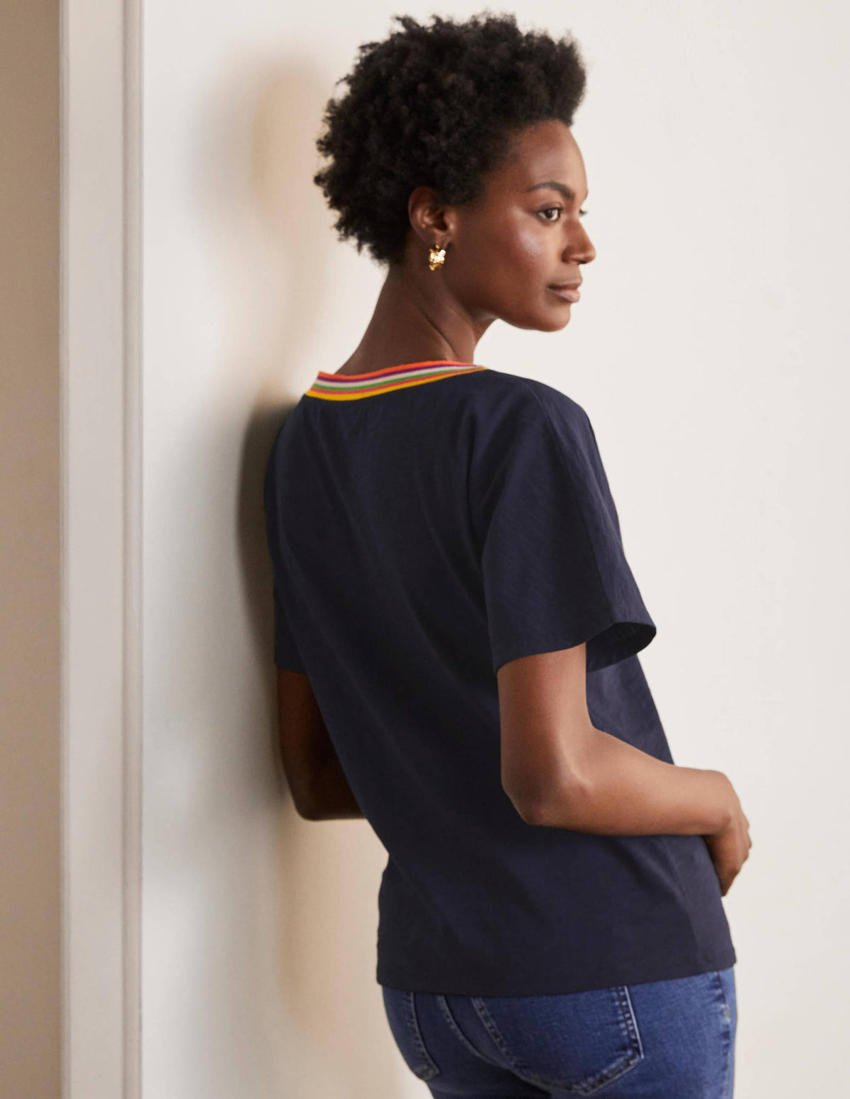 Top Beatrice en jersey-Bleu marine - Image 3