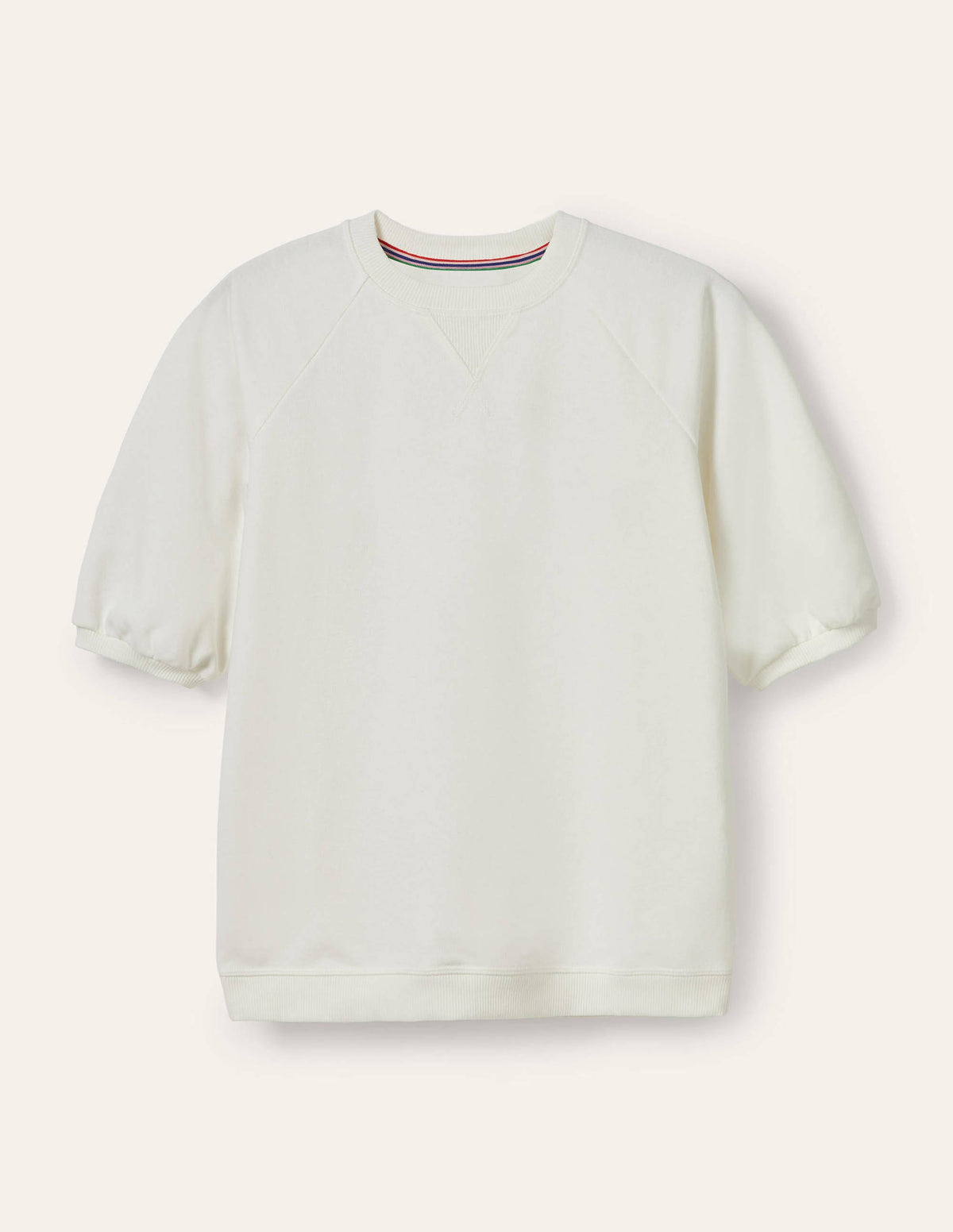 Sweatshirt mit kurzen Puffärmeln-Naturweiß-5