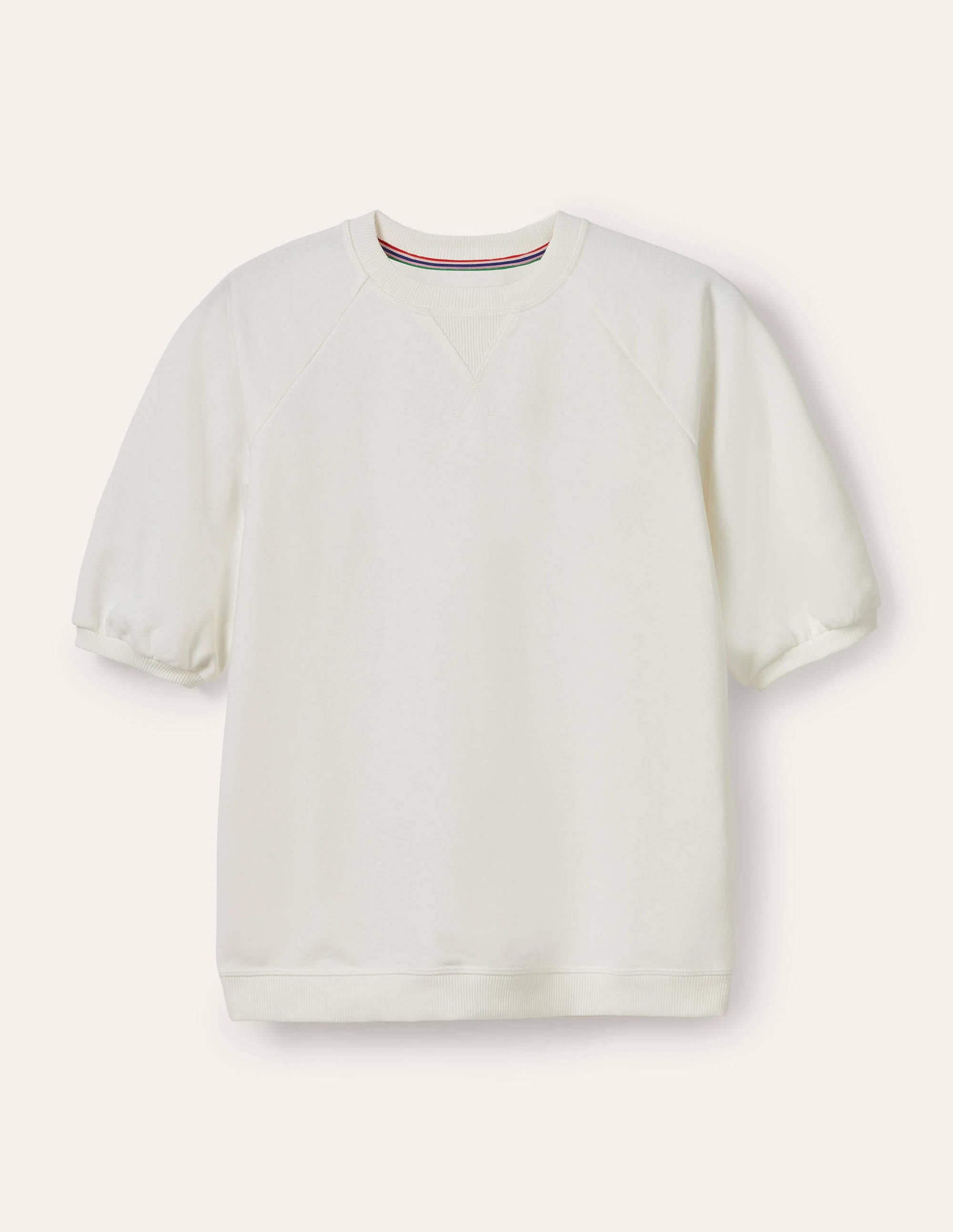 Sweatshirt mit kurzen Puffärmeln-Naturweiß - Image 5