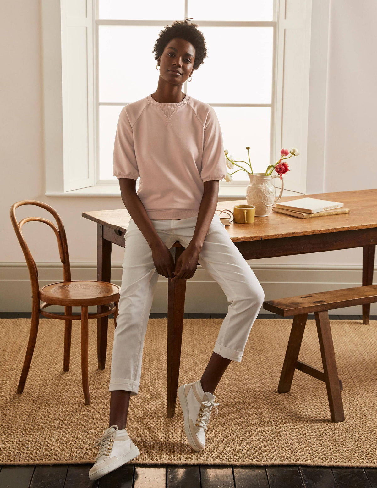 Sweatshirt mit kurzen Puffärmeln-Milchshake-2