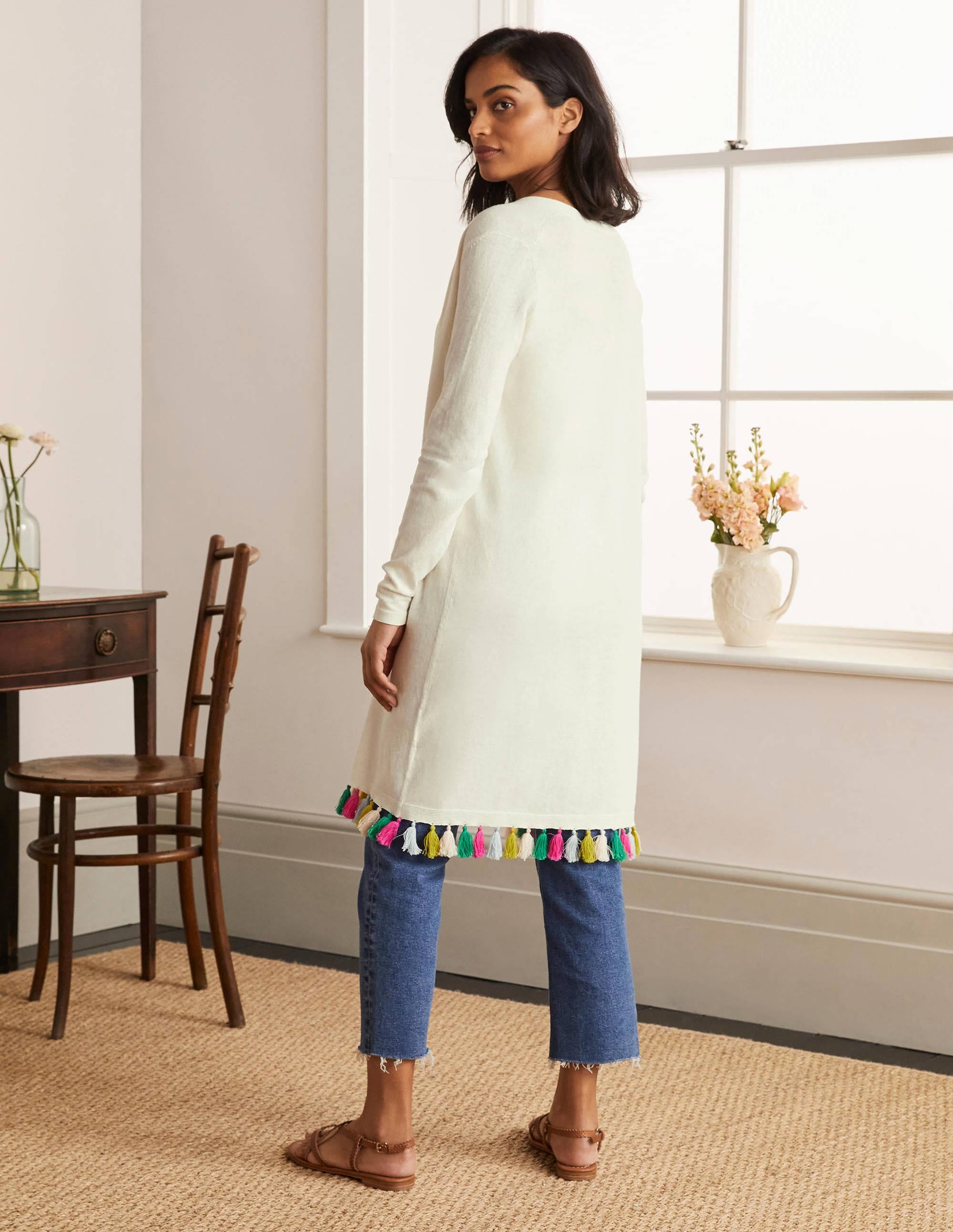 Elsdon Cardigan mit Quasten-Naturweiß - Image 3