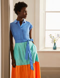 Betty Maxi-Hemdblusenkleid-Marineblau