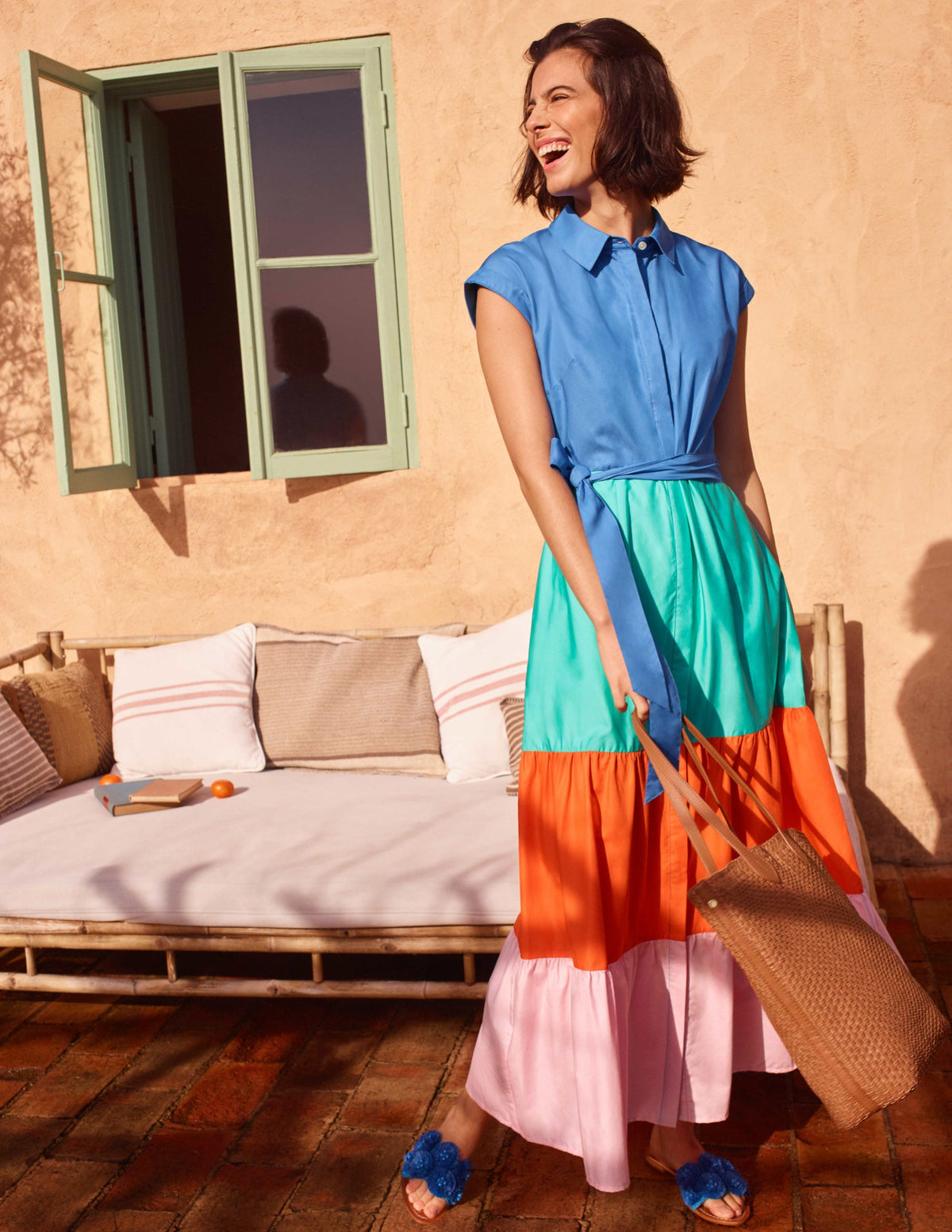 Betty Maxi-Hemdblusenkleid-Marineblau - Image 4