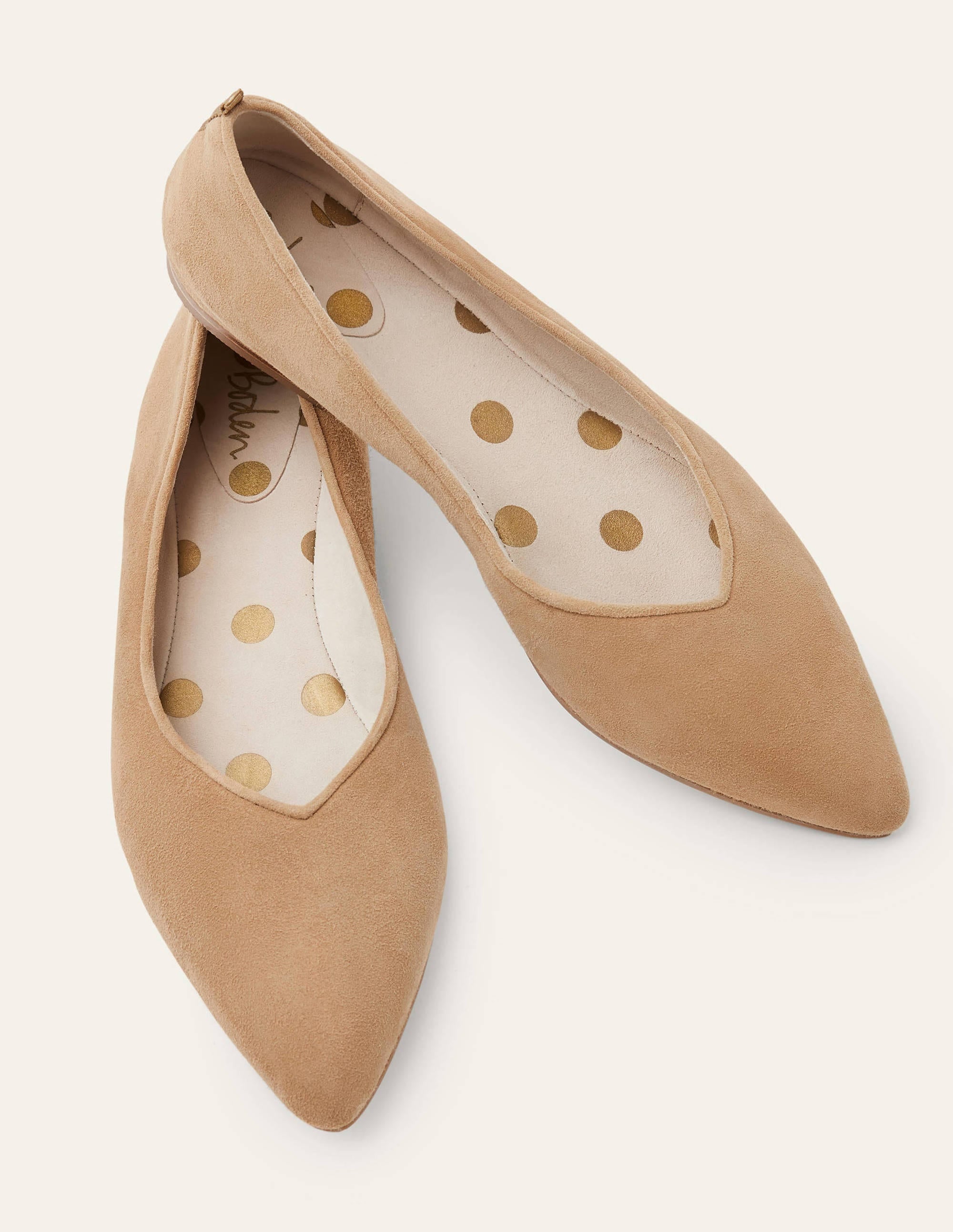 Julia Flache Pumps mit spitzer Zehenpartie-Kamelbraun - Image 1