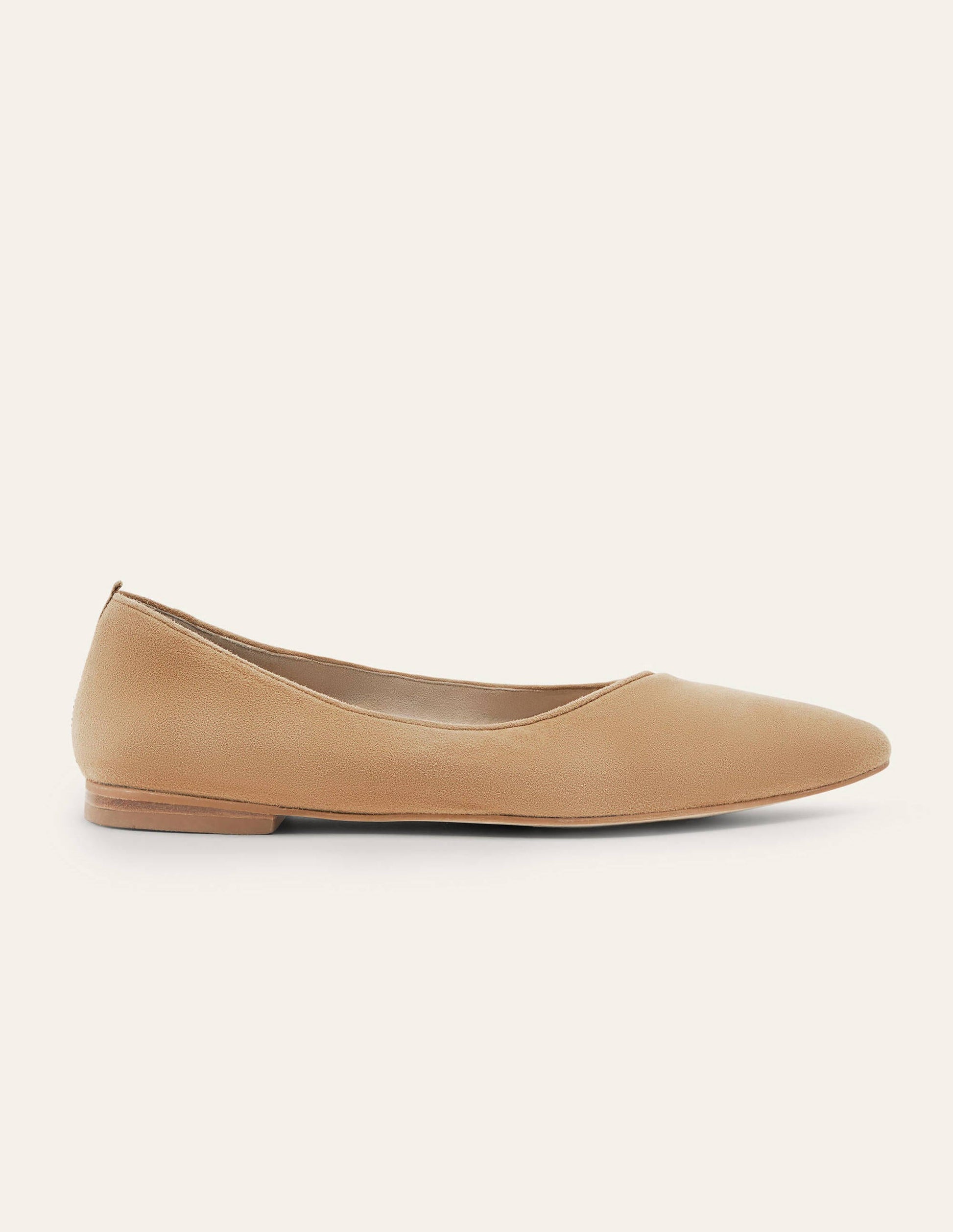 Julia Flache Pumps mit spitzer Zehenpartie-Kamelbraun-2