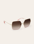 Wire Frame Sunglasses-Brown