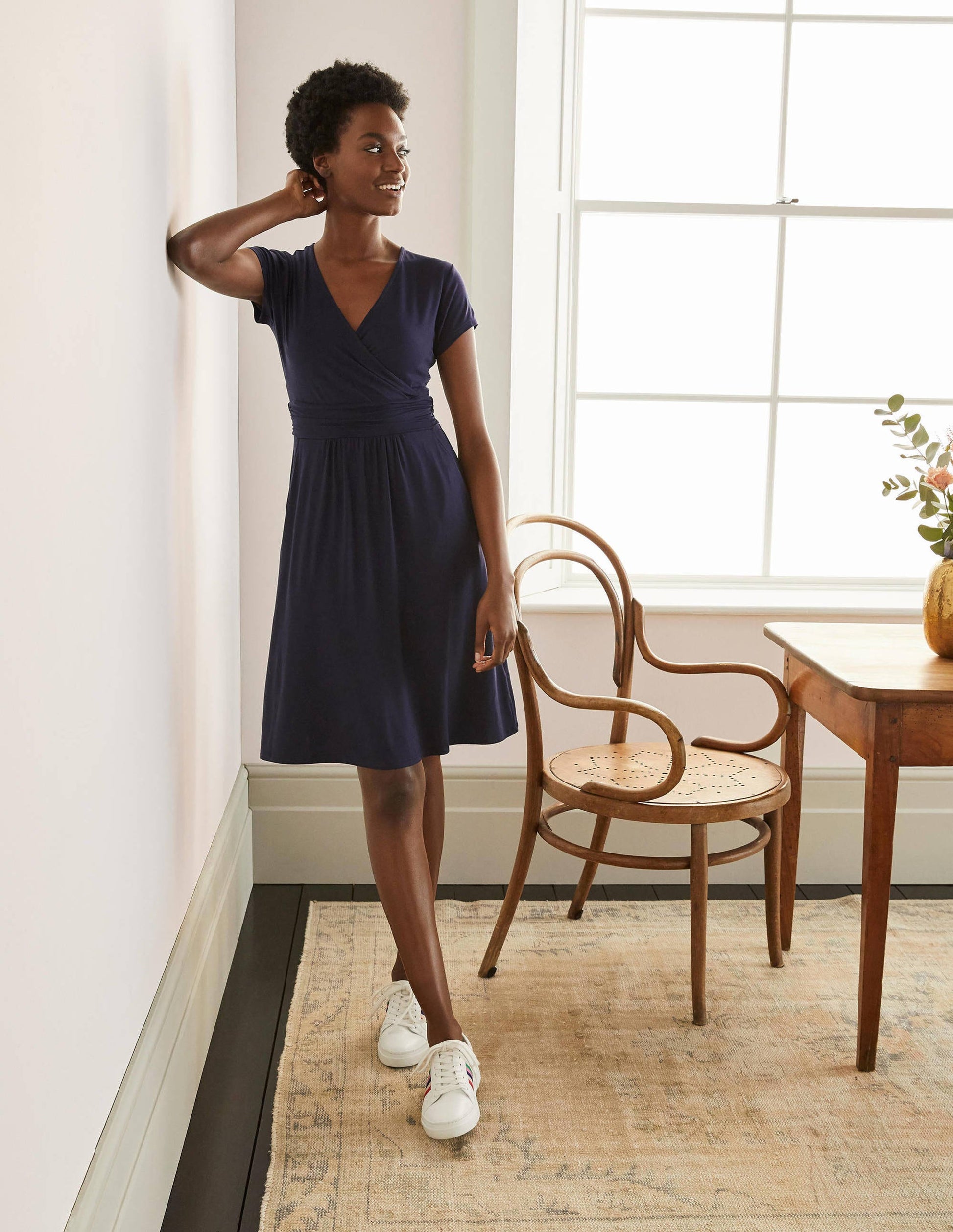 Lola Jerseykleid-Marineblau-1
