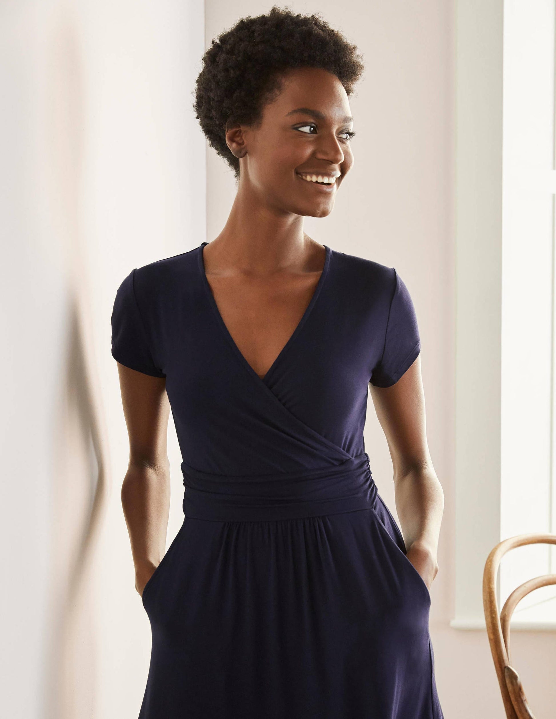 Lola Jerseykleid-Marineblau-4