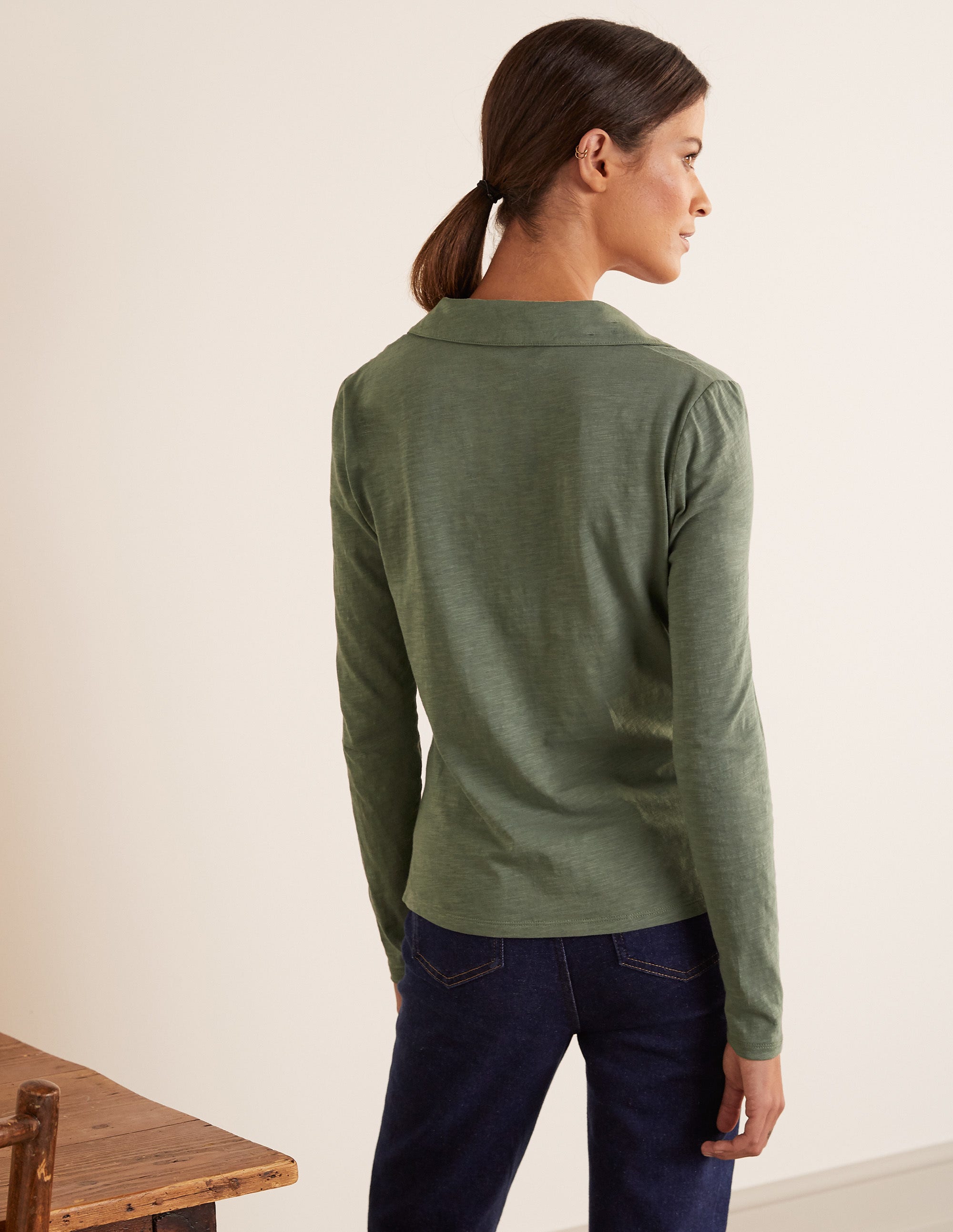 The Cotton Collar Notch Tee-Alder - Image 3