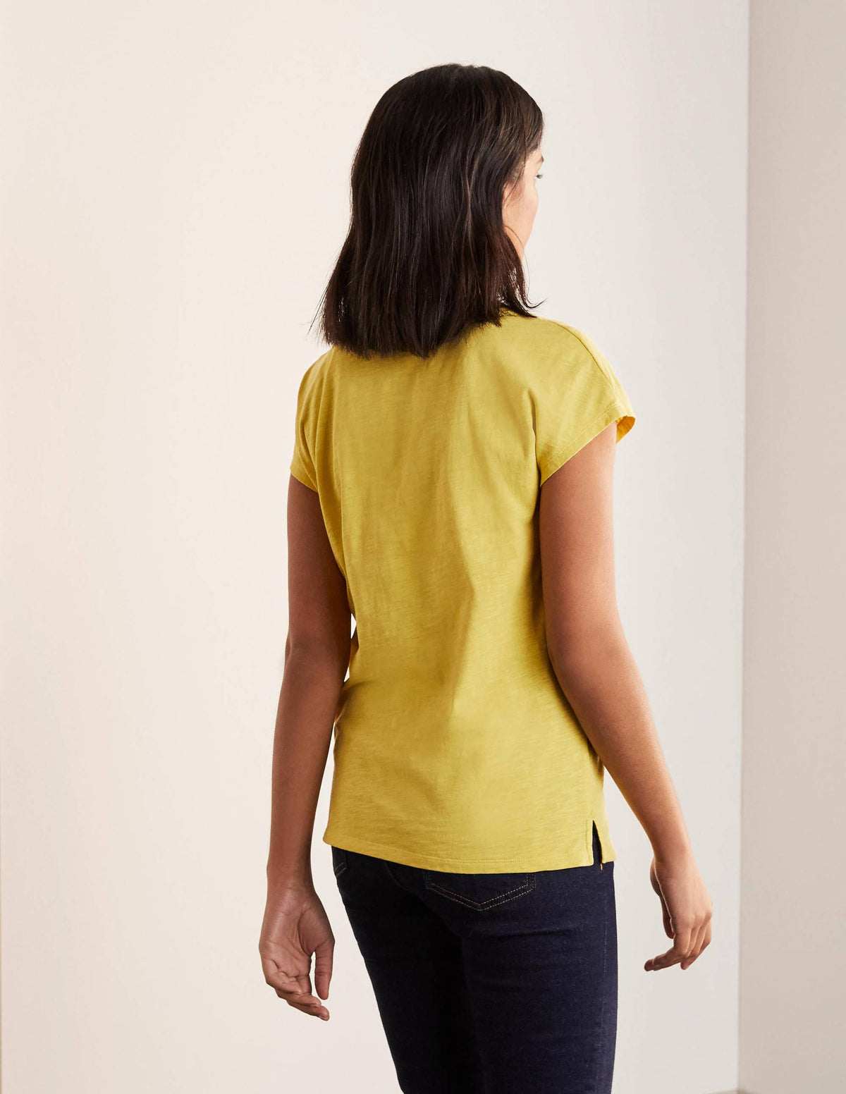 Le T-shirt à col V arrondi en coton-Ananas - Image 3