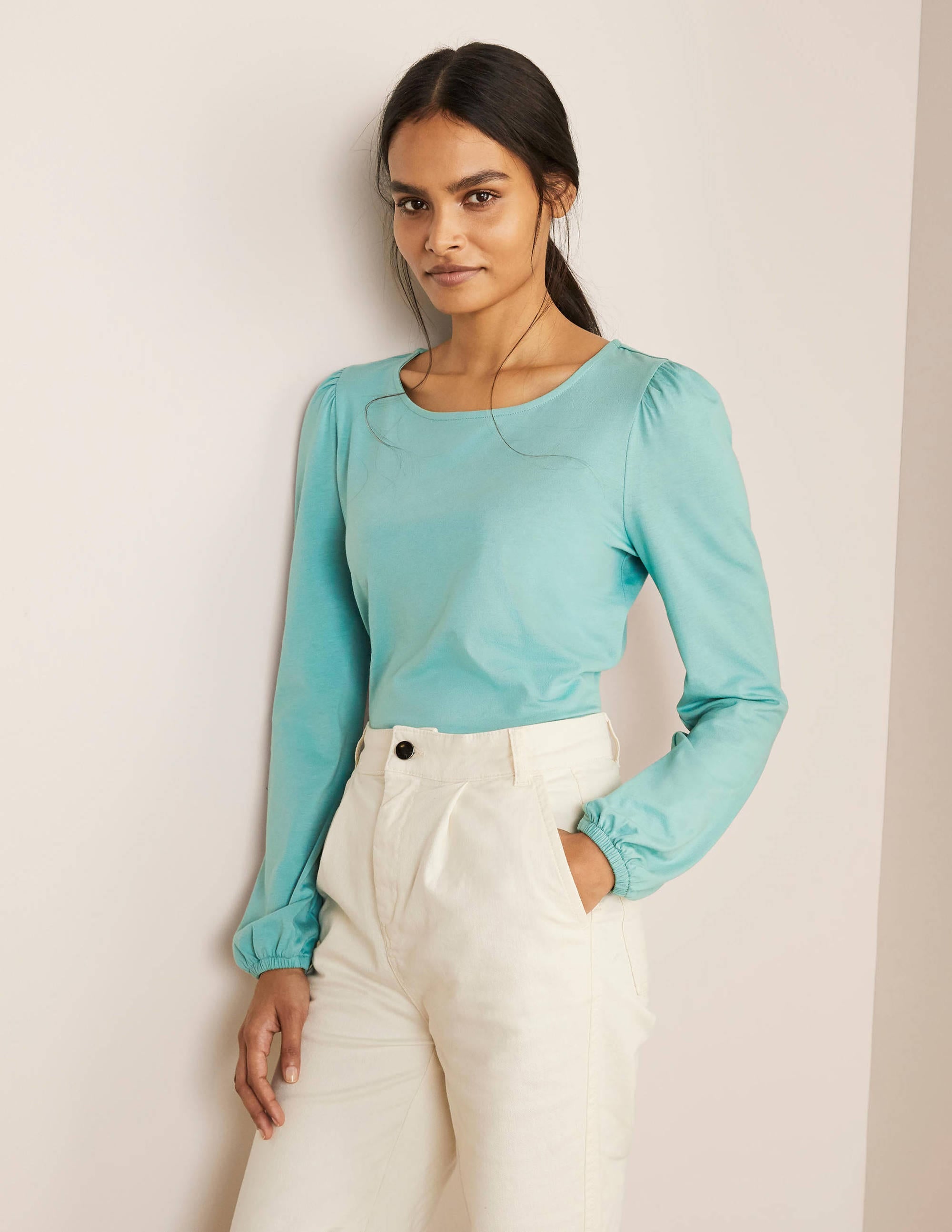 Supersoft Long Sleeve Top-Apple Mint - Image 1