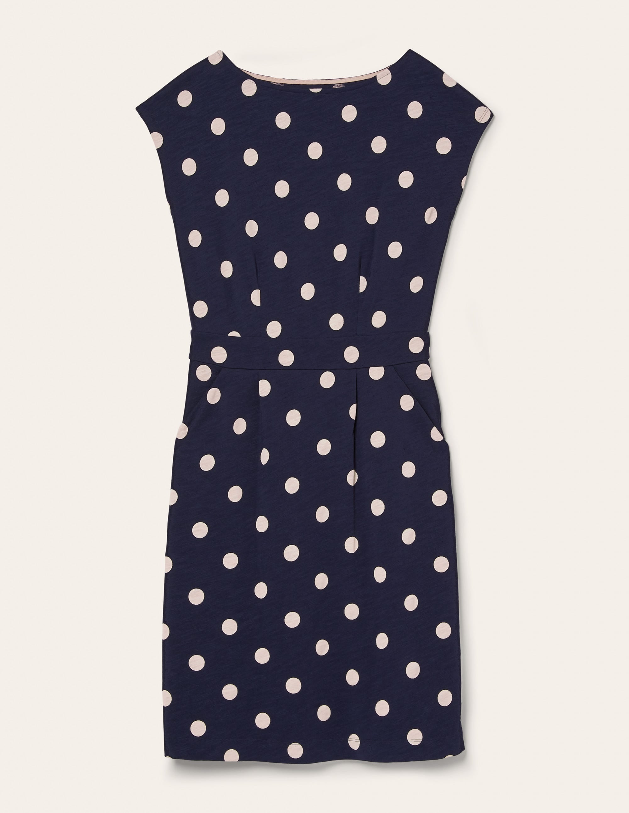Florrie Jerseykleid-Navy, Getupft - Image 5