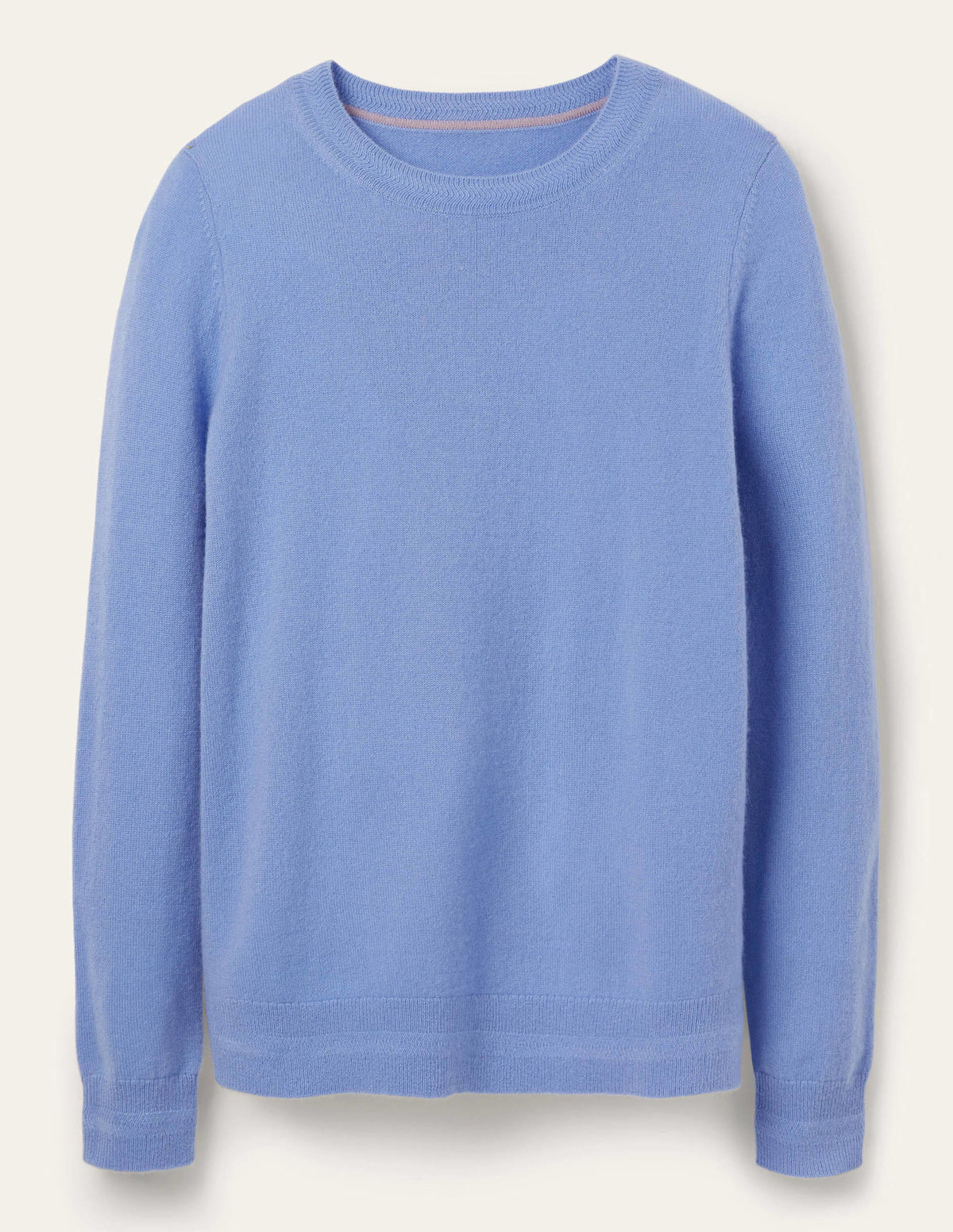 Kaschmirpullover mit Rundhalsausschnitt-Golfblau-6