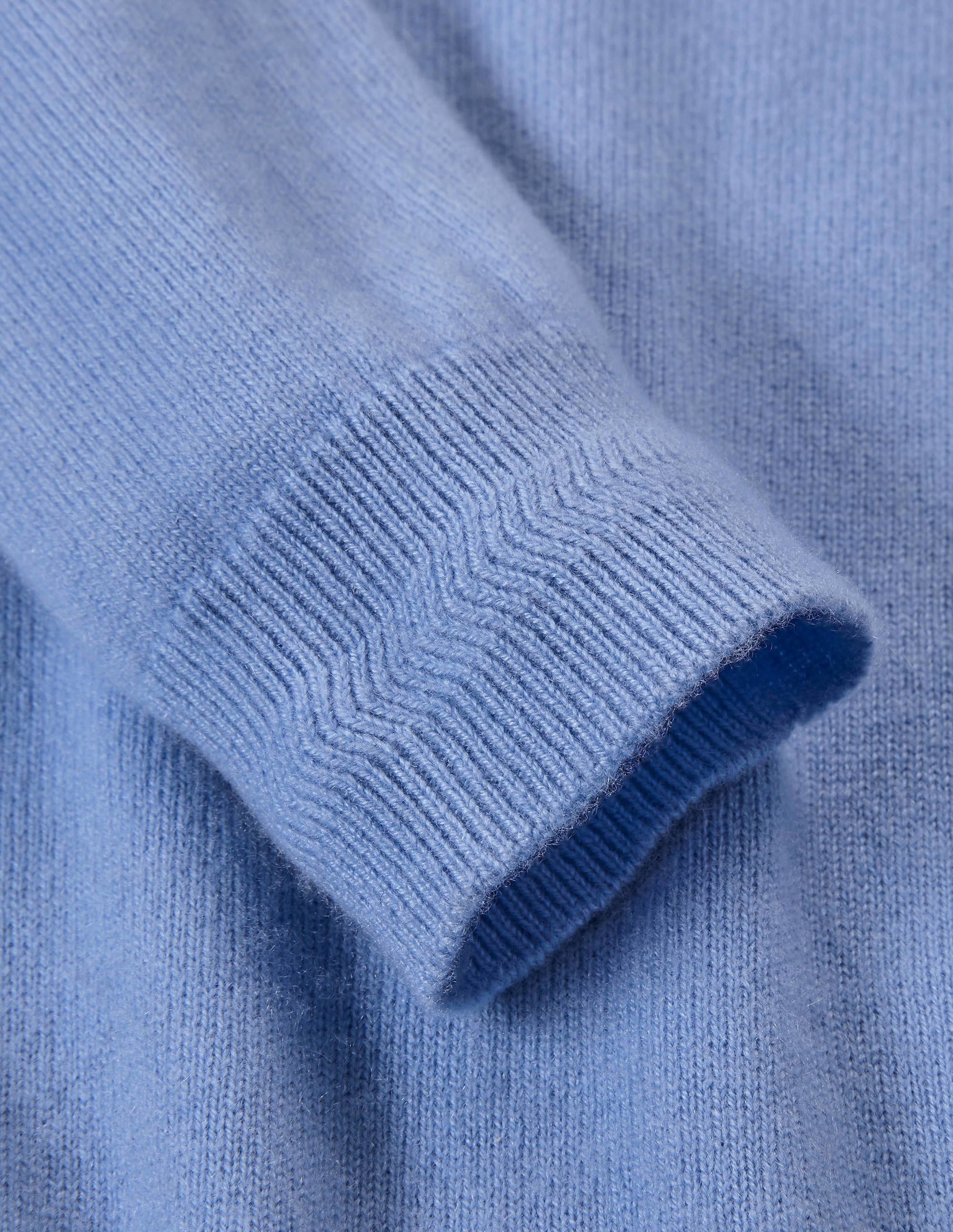 Kaschmirpullover mit Rundhalsausschnitt-Golfblau-7