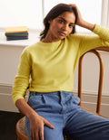 Pull col rond en cachemire-Ananas