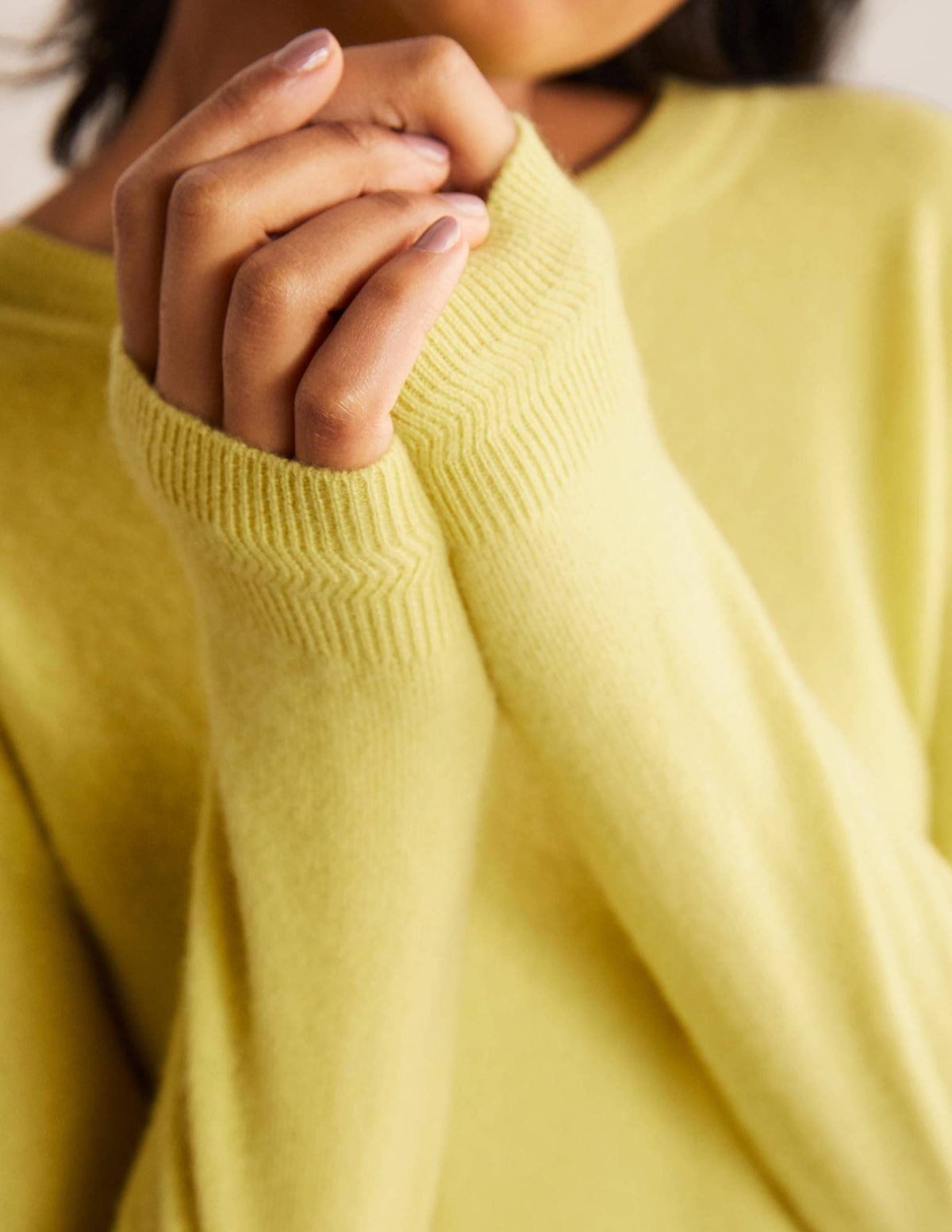 Pull col rond en cachemire-Ananas-4