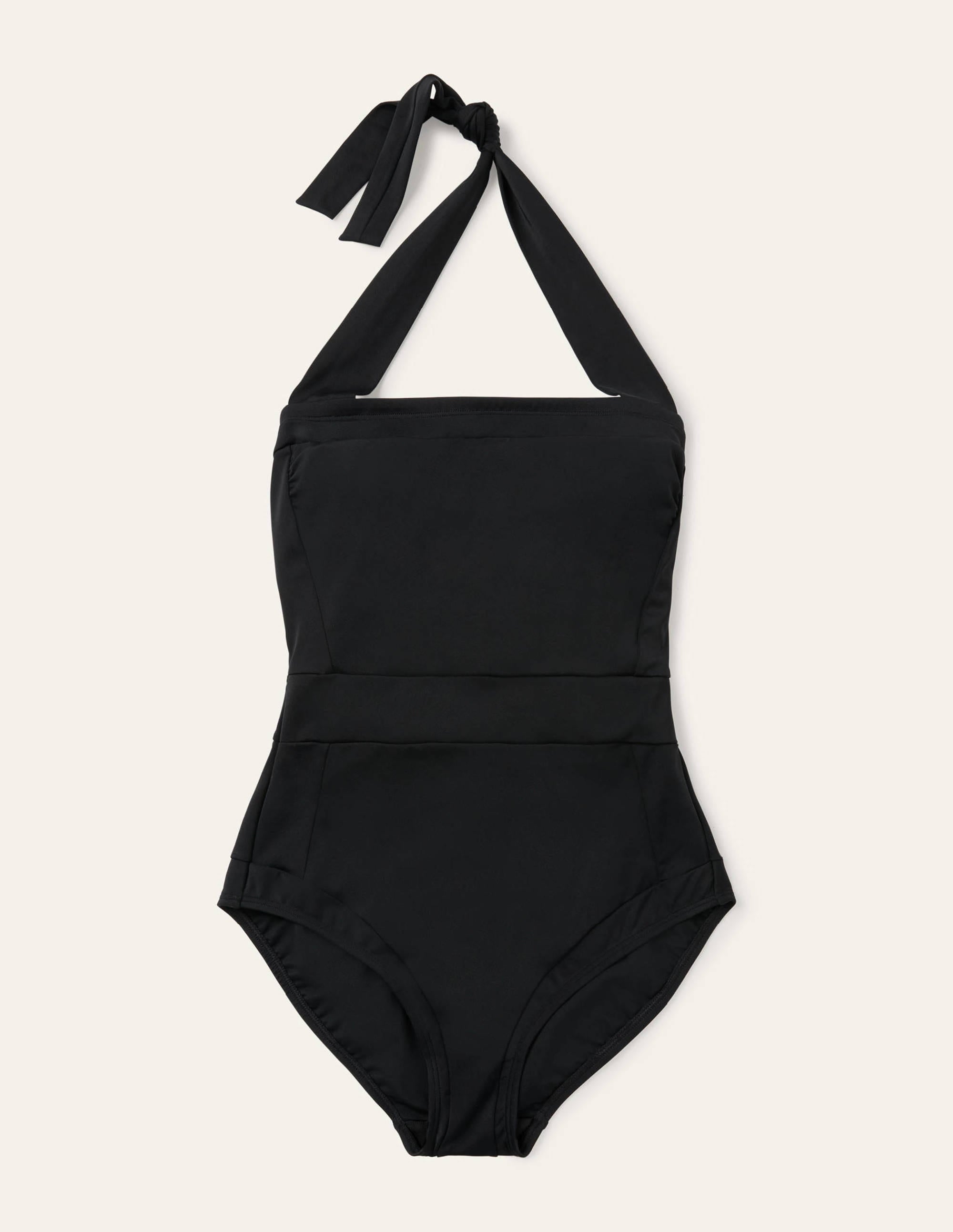 Santorini Neckholder-Badeanzug-Schwarz - Image 7