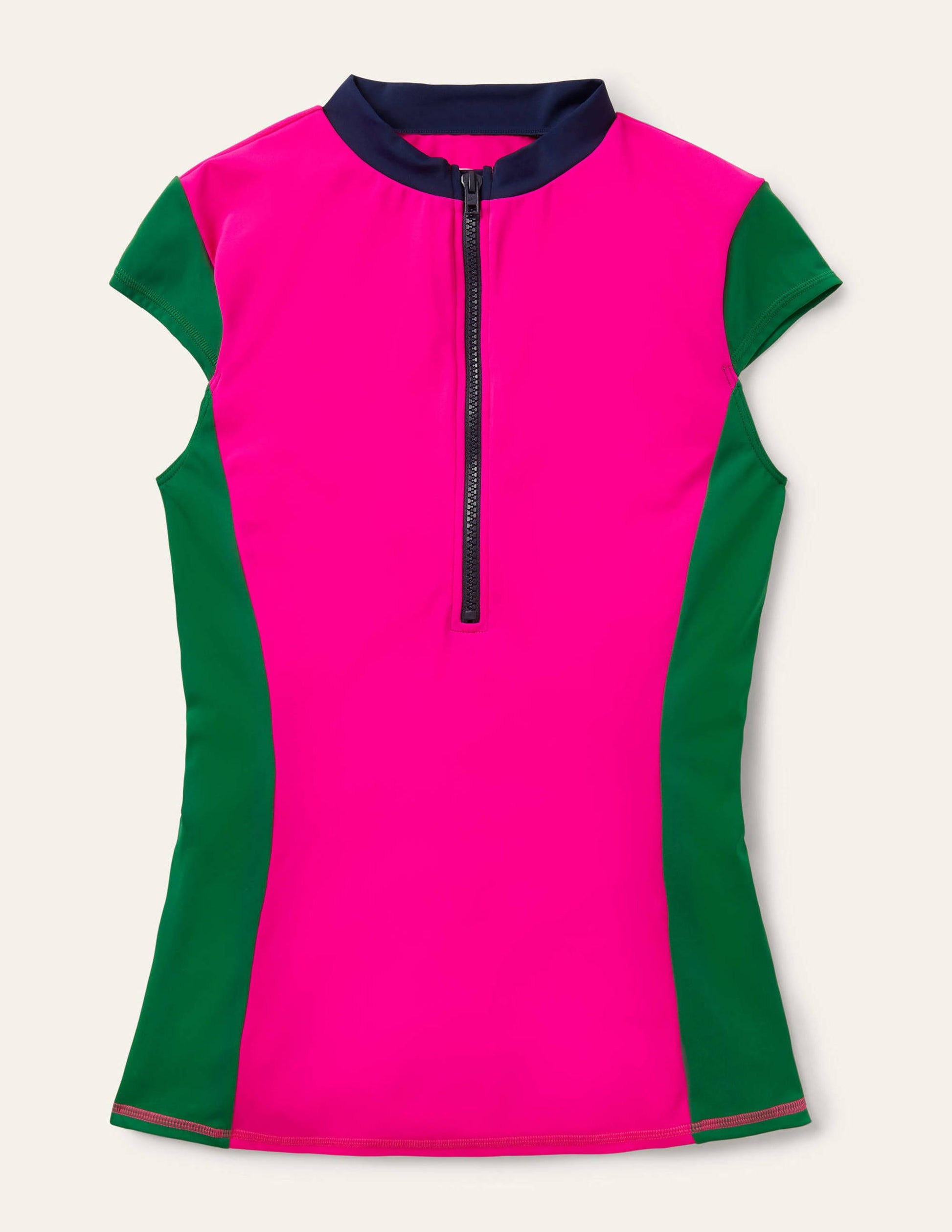 Tilos Short Sleeve Rash Vest-Verde Colourblock-6