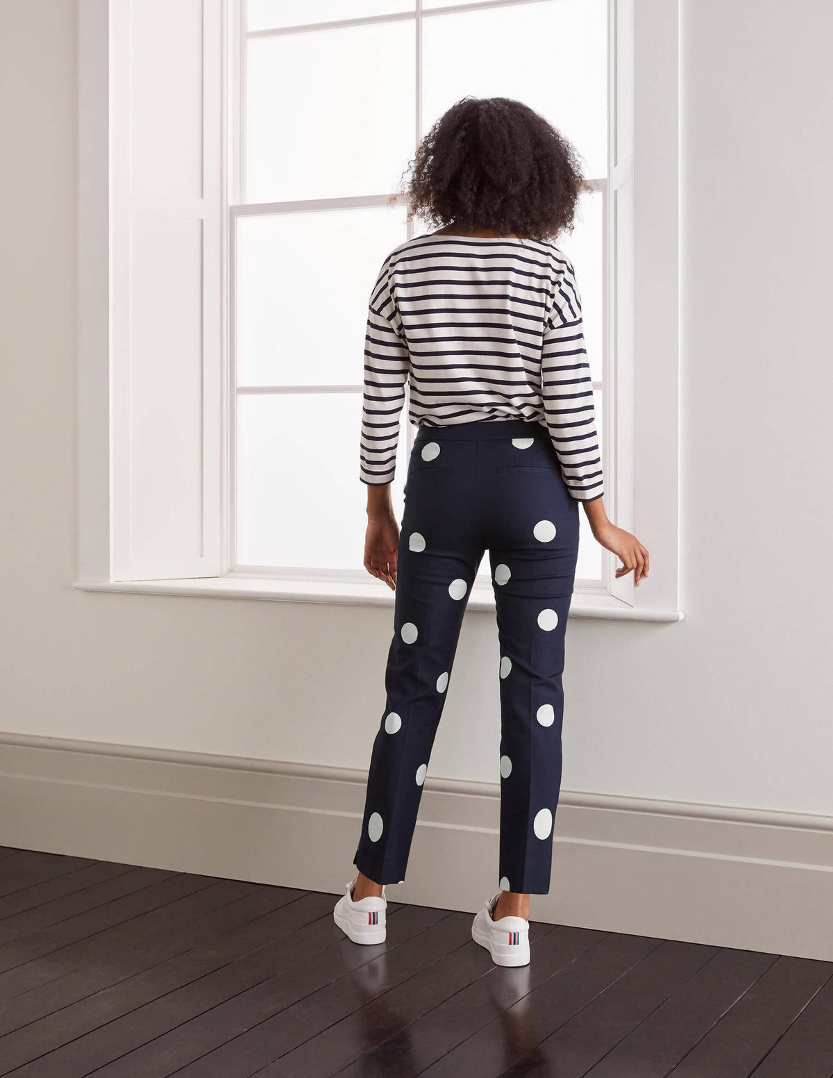 Richmond 7/8 Trouser-French Navy, Regular Dot - Image 2
