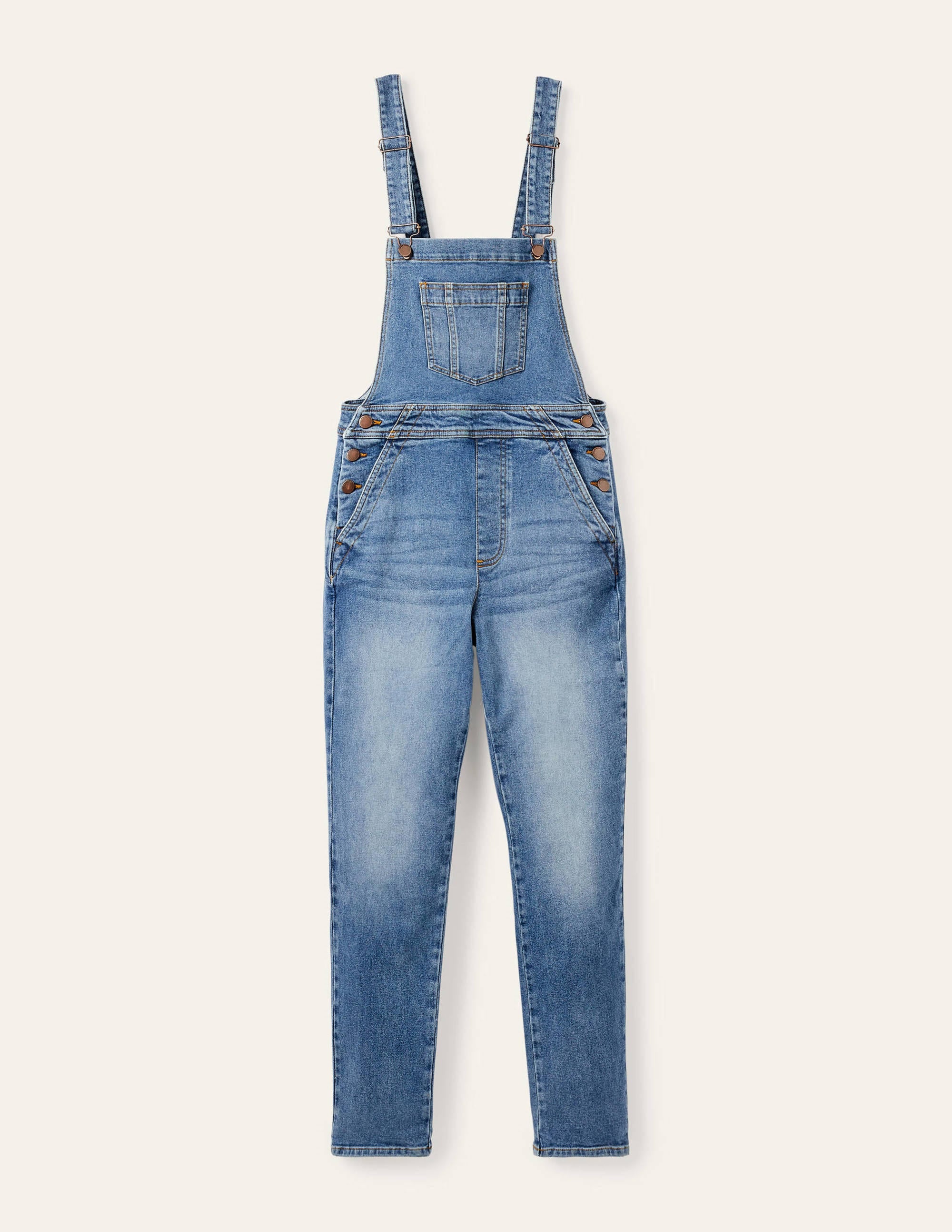 Girlfriend-Latzhose-Mittleres Vintageblau - Image 6