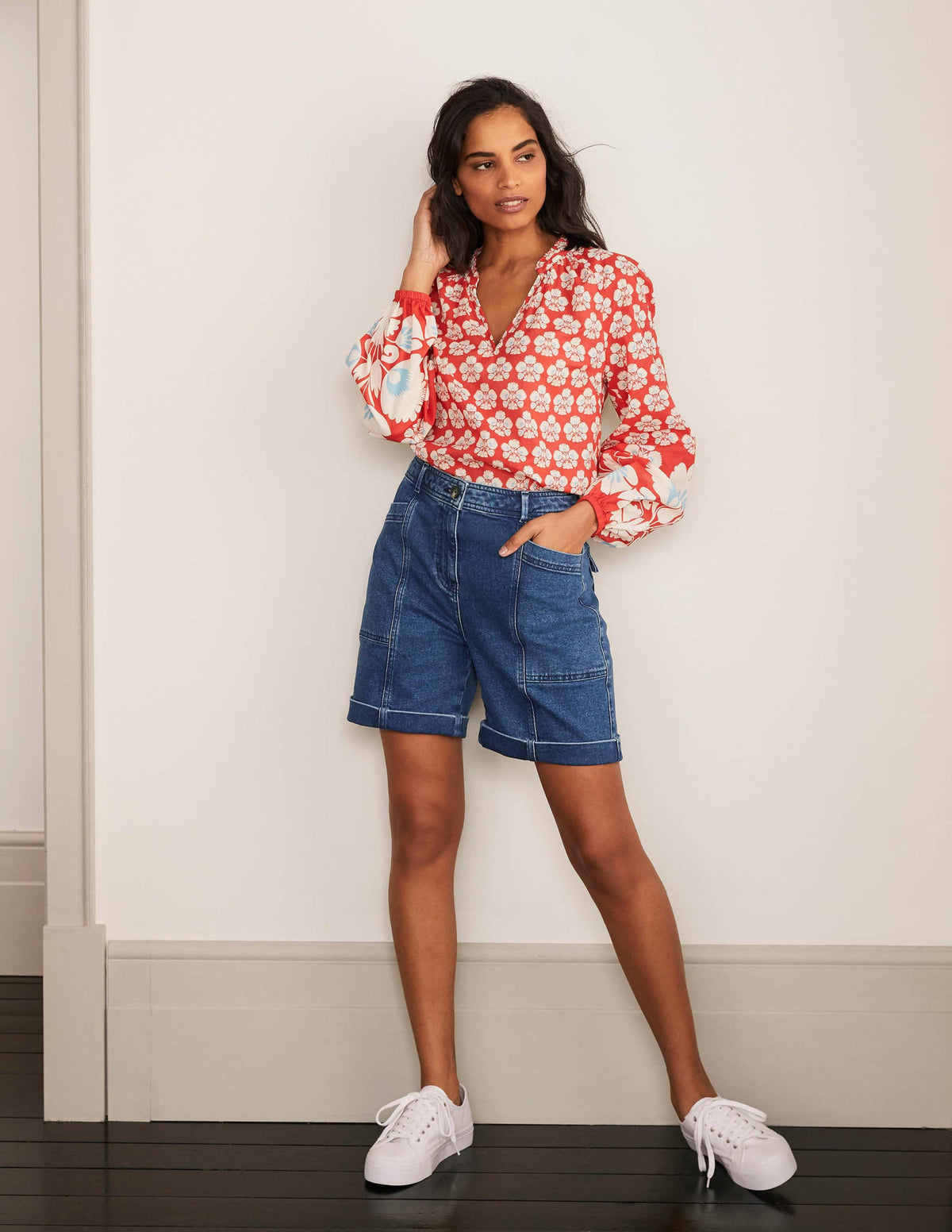 Abingdon Chino-Shorts-Mittleres Vintageblau - Image 4