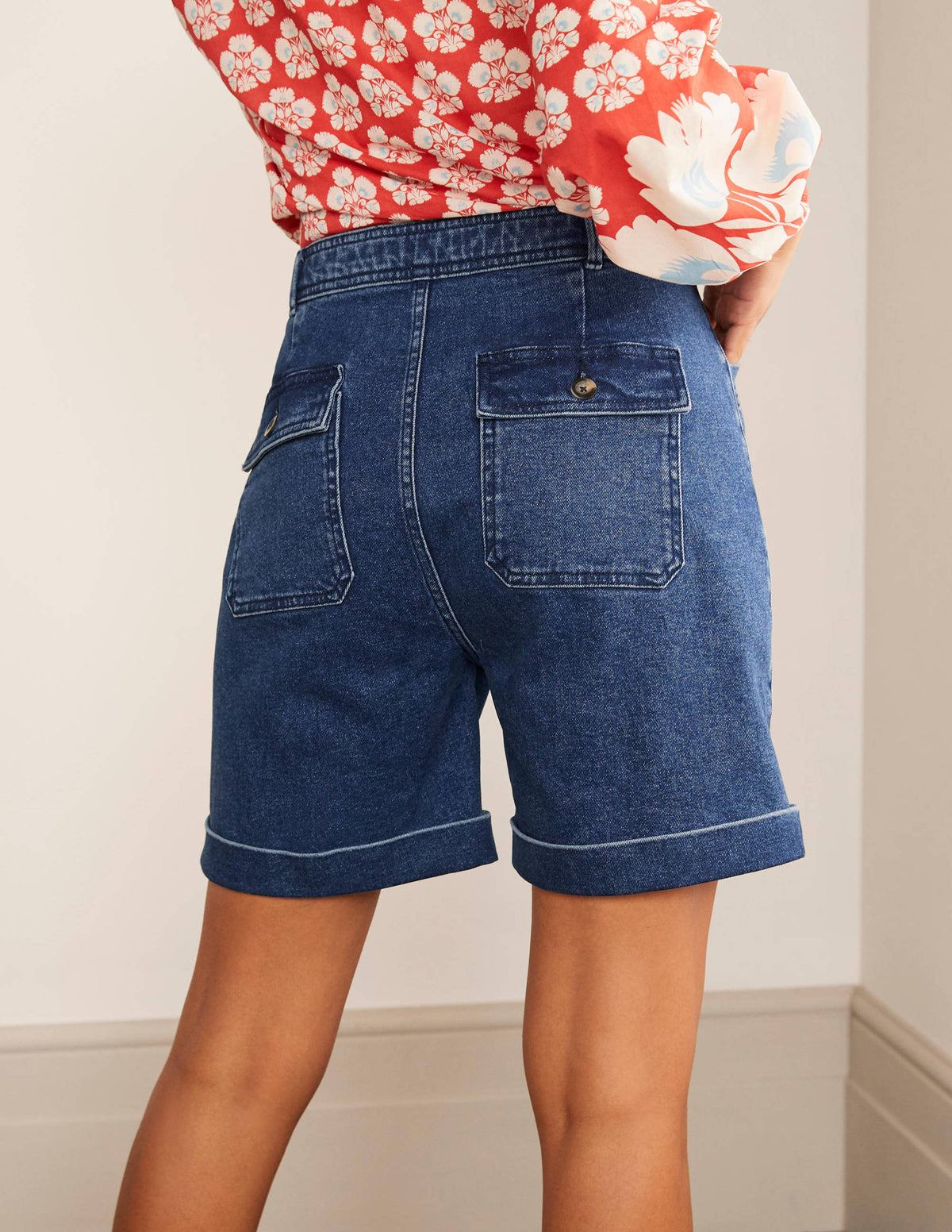 Abingdon Chino-Shorts-Mittleres Vintageblau-2