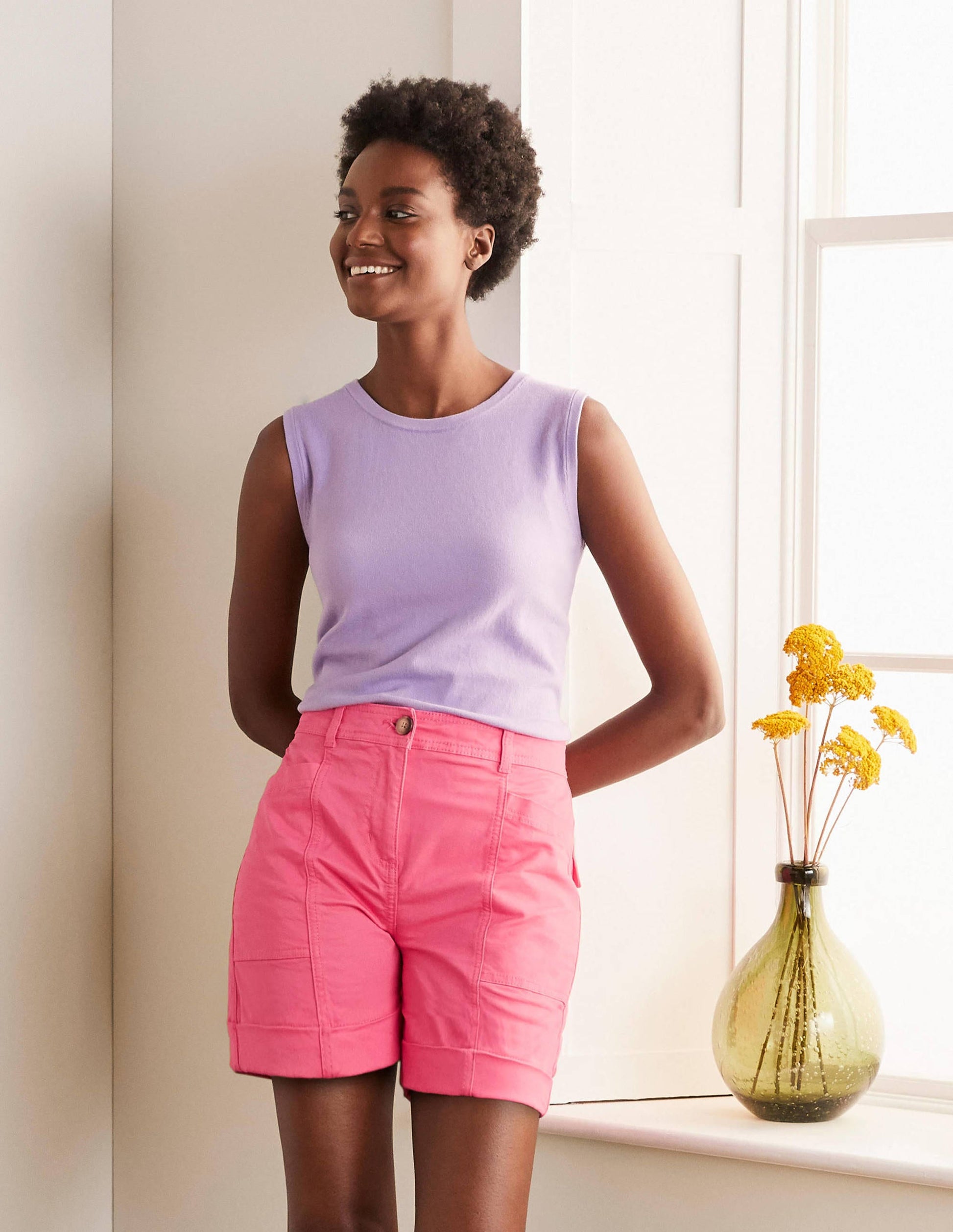 Abingdon Chino-Shorts-Sonnenuntergangsrosa-4