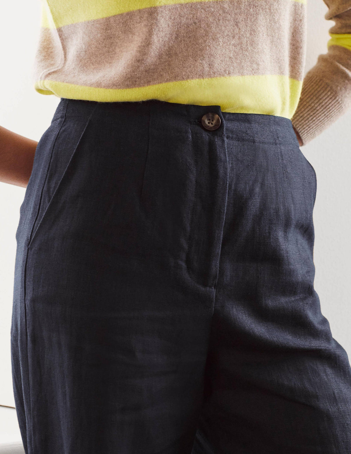 Eldon Leinenhose-Marineblau - Image 3