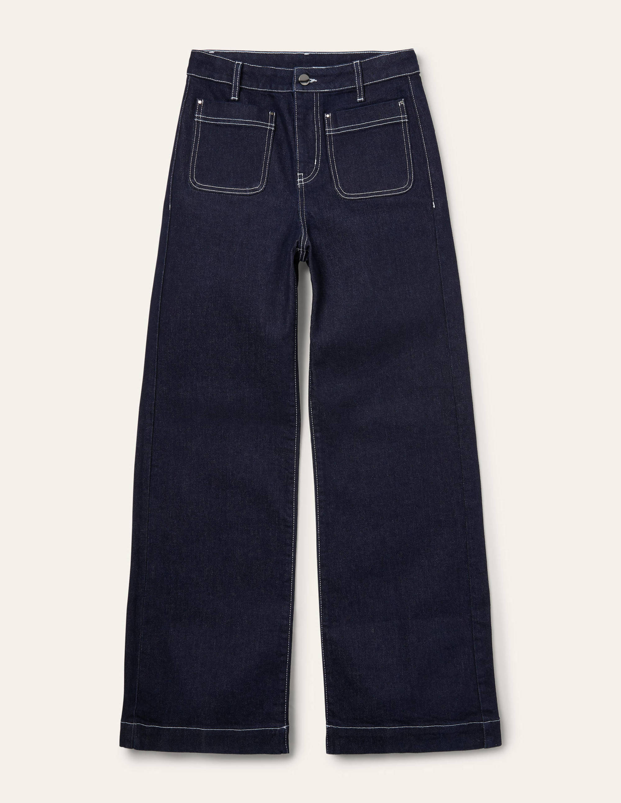Jeans mit weitem Bein und Taschen-Indigoblau - Image 5