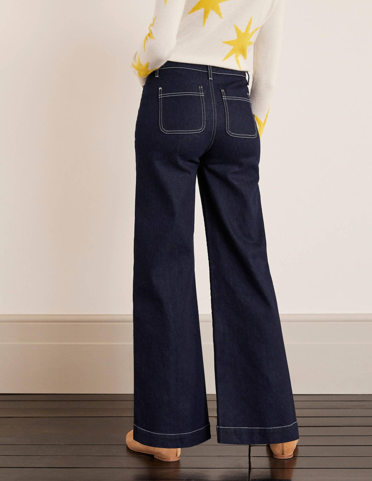 Jeans mit weitem Bein und Taschen-Indigoblau - Image 2