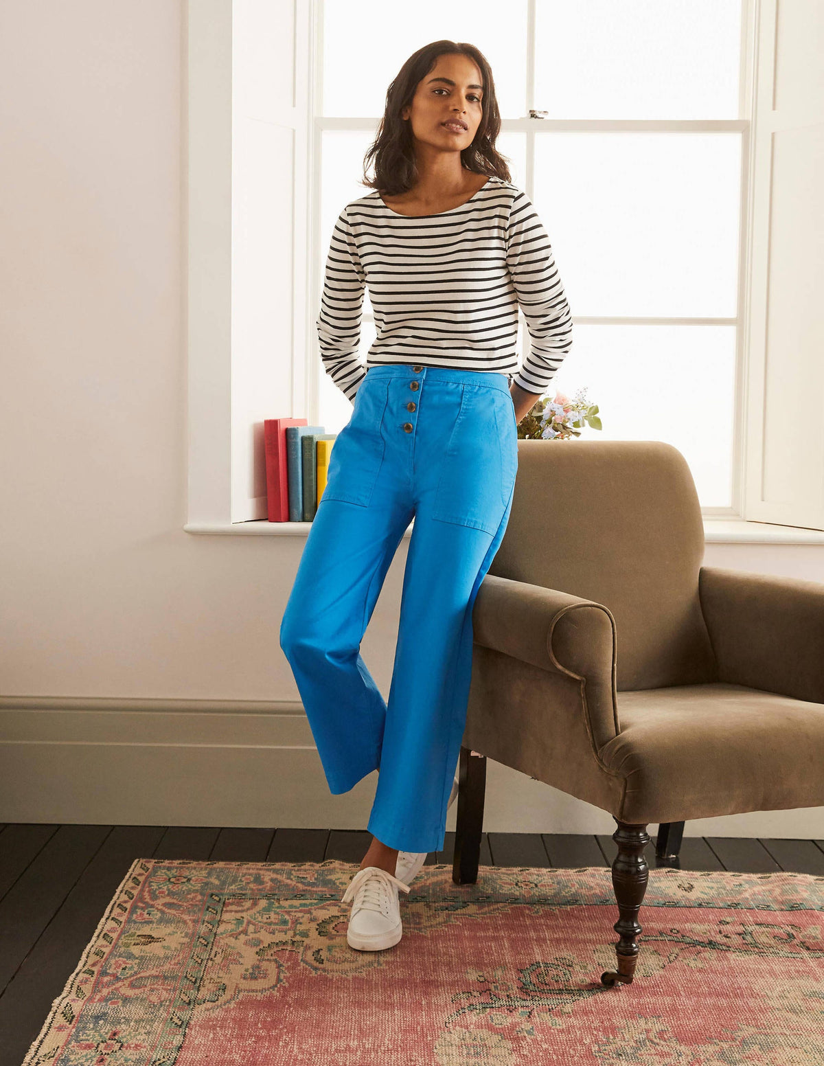Pantalon Beaufort avec braguette boutonnée-Bleu audacieux-5