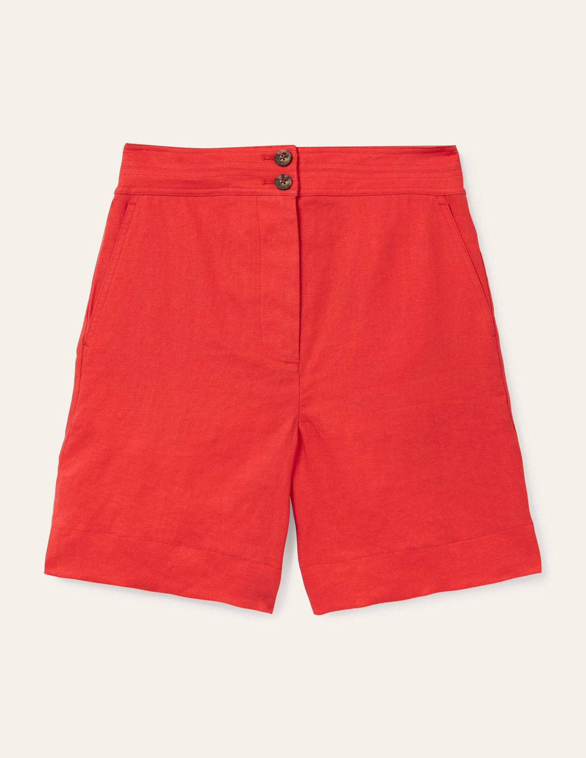 Cornwall Leinenshorts-Kirschrot - Image 5