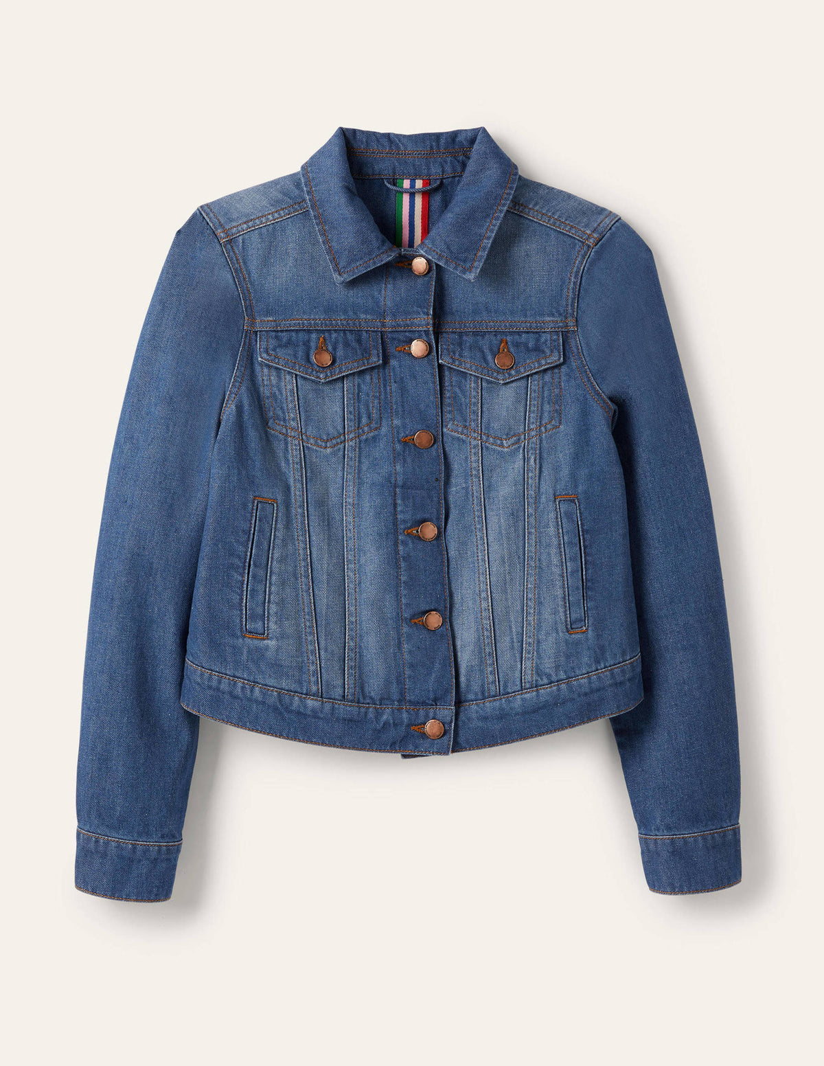 Authentische Denim-Jacke-Mittleres Vintageblau - Image 5