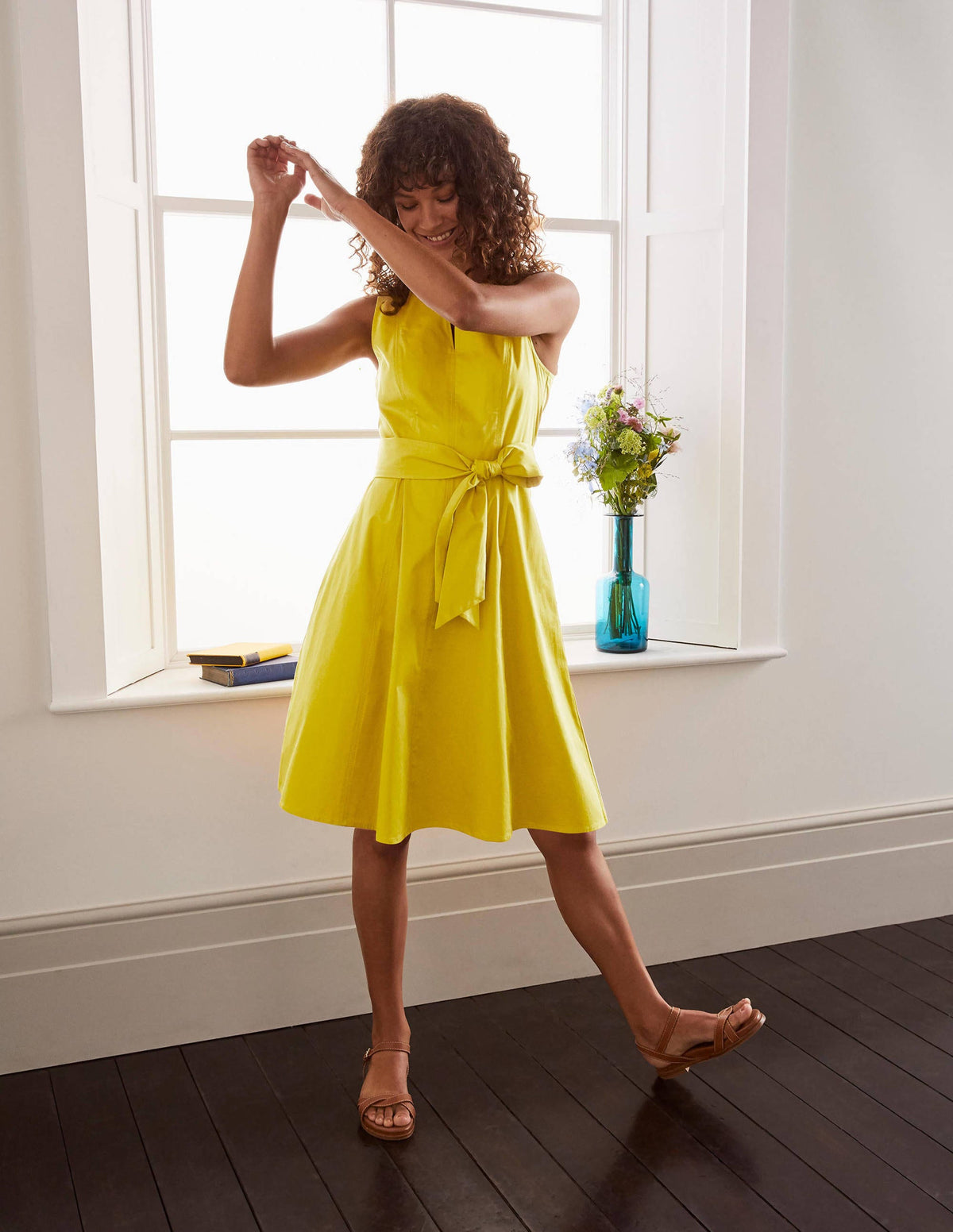 Mischa Kleid mit Gürtel-Schwefelgelb - Image 5
