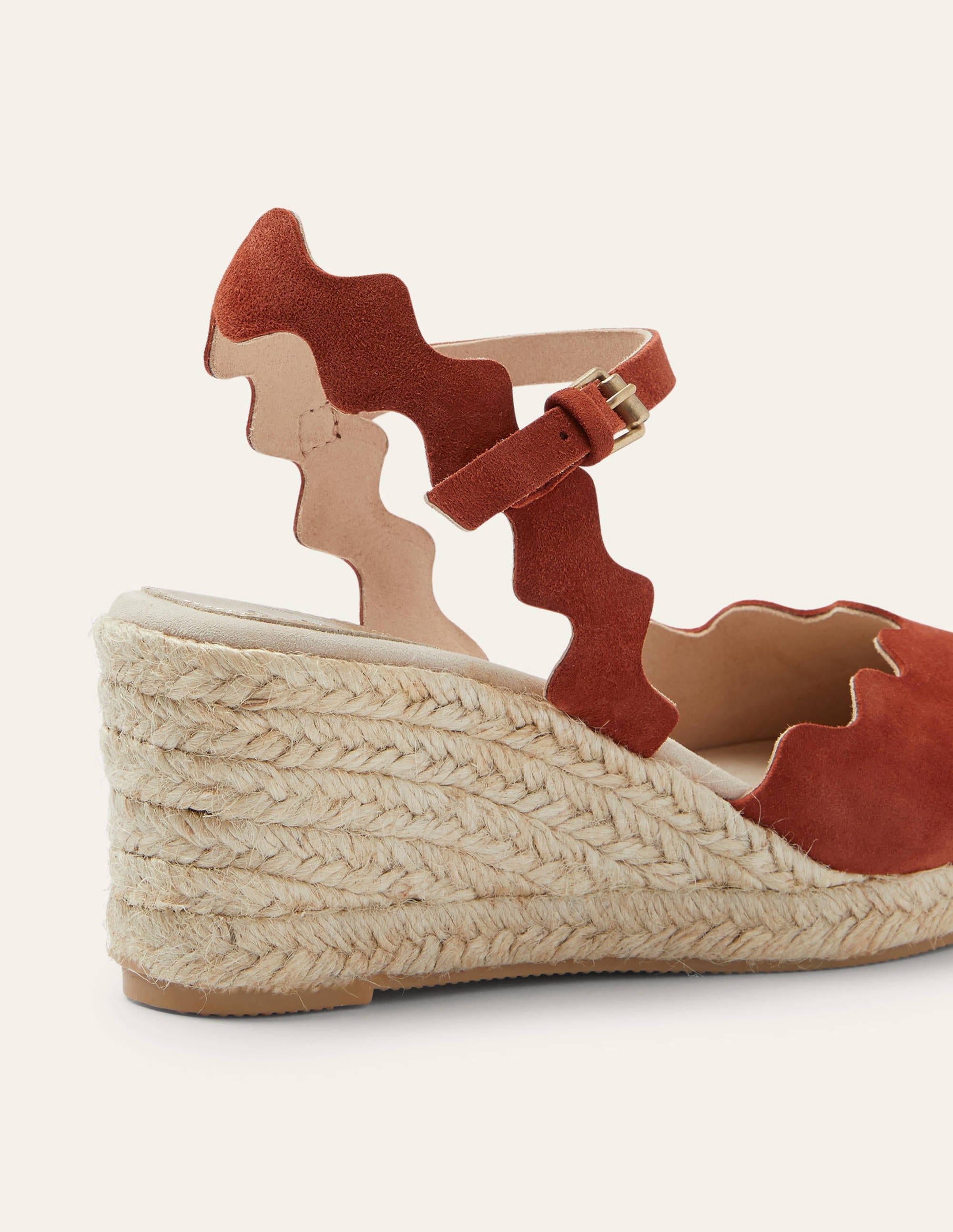 Nadine Espadrille Wedges-Copper Red - Image 3