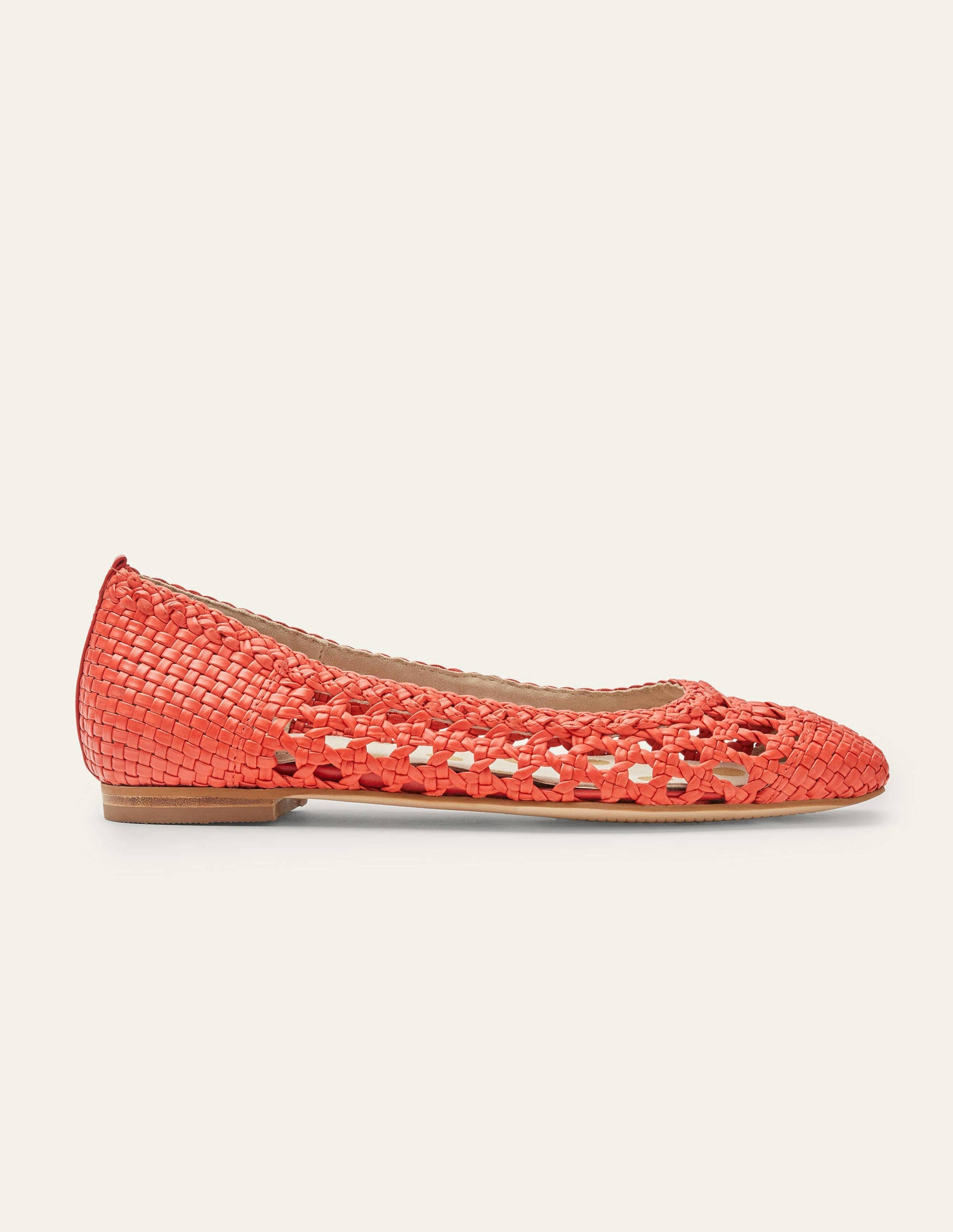 Olive Ballerinas-Rot, Gewebt-2