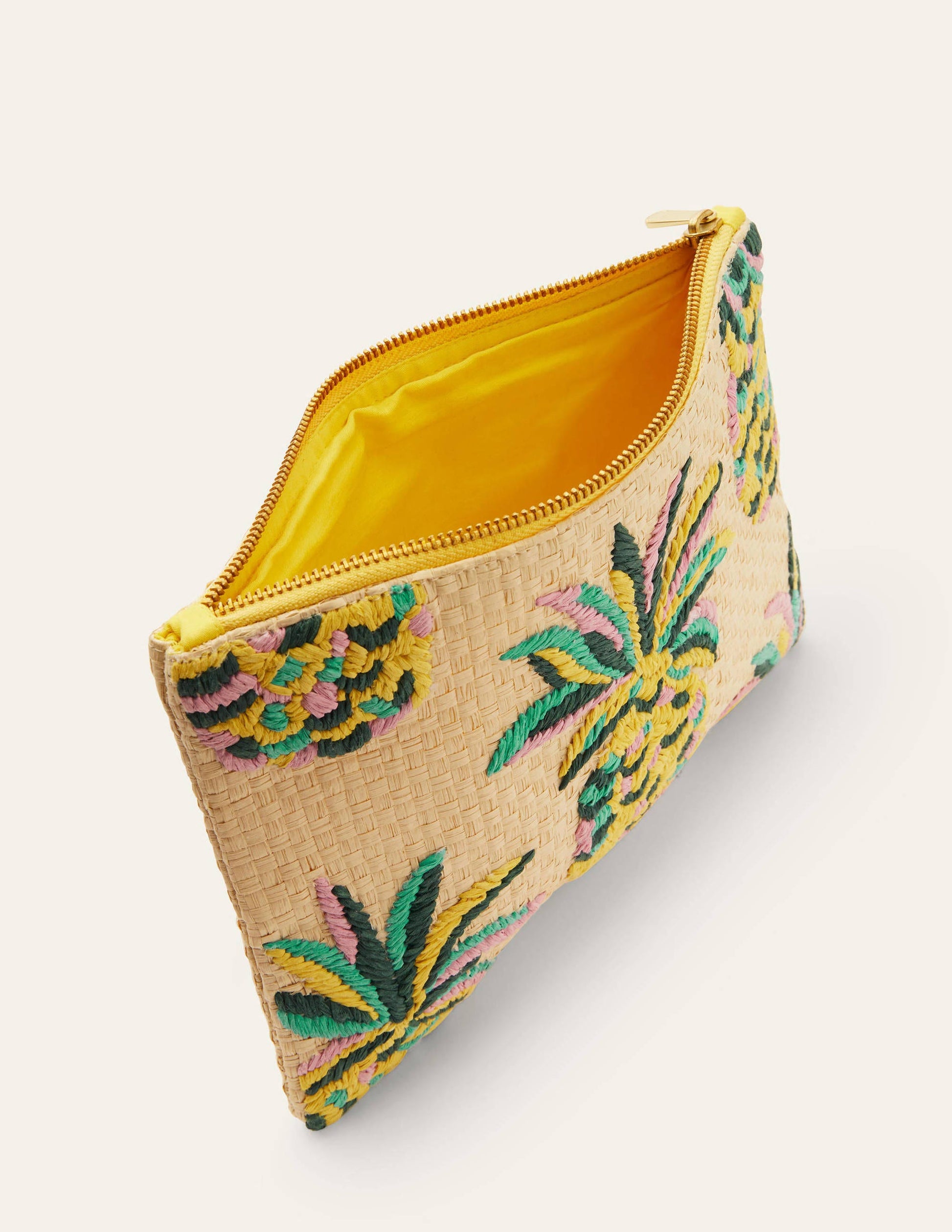Embroidered Raffia Keepsake-Natural Pineapple-2