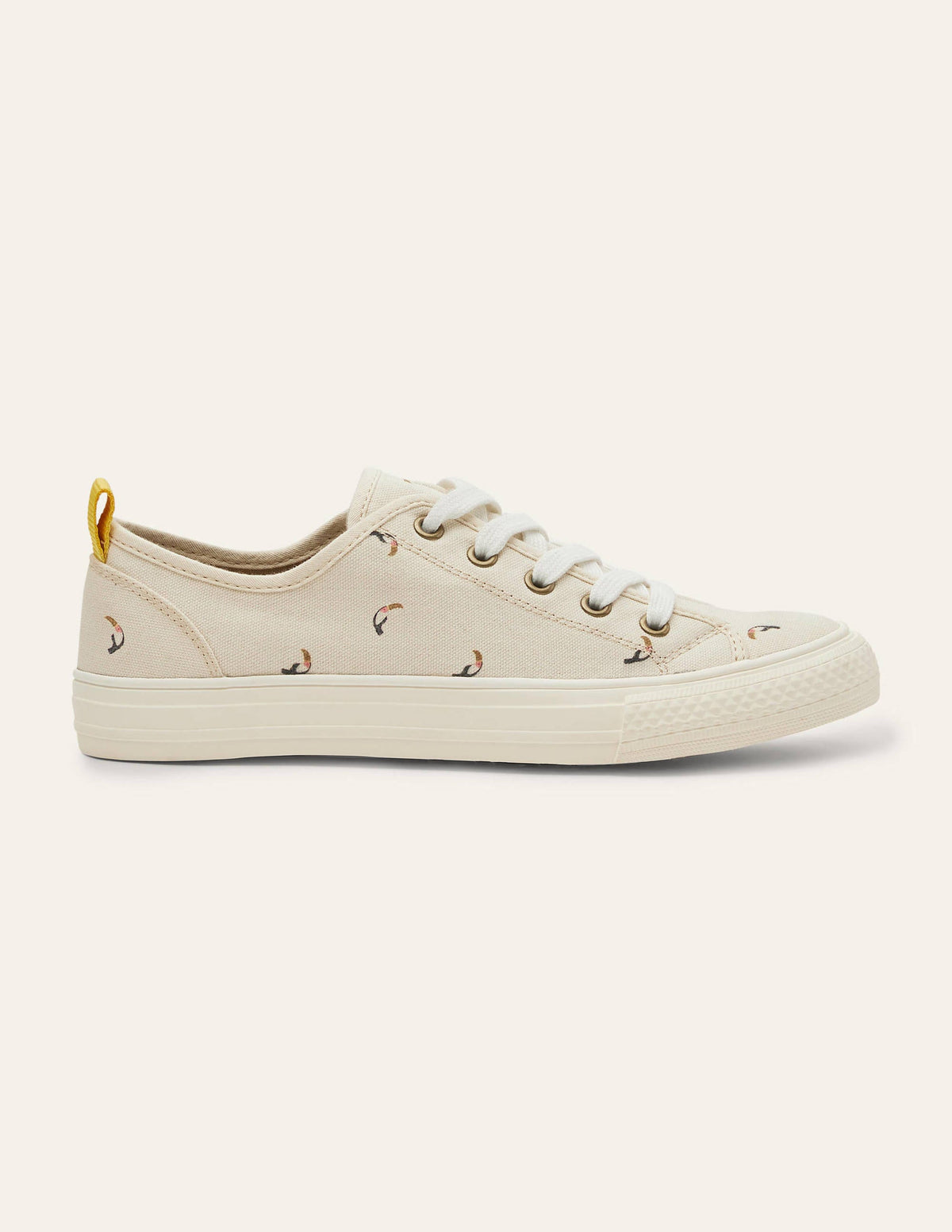 Turnschuhe aus Baumwollleinen-Ecru, Tukan - Image 2