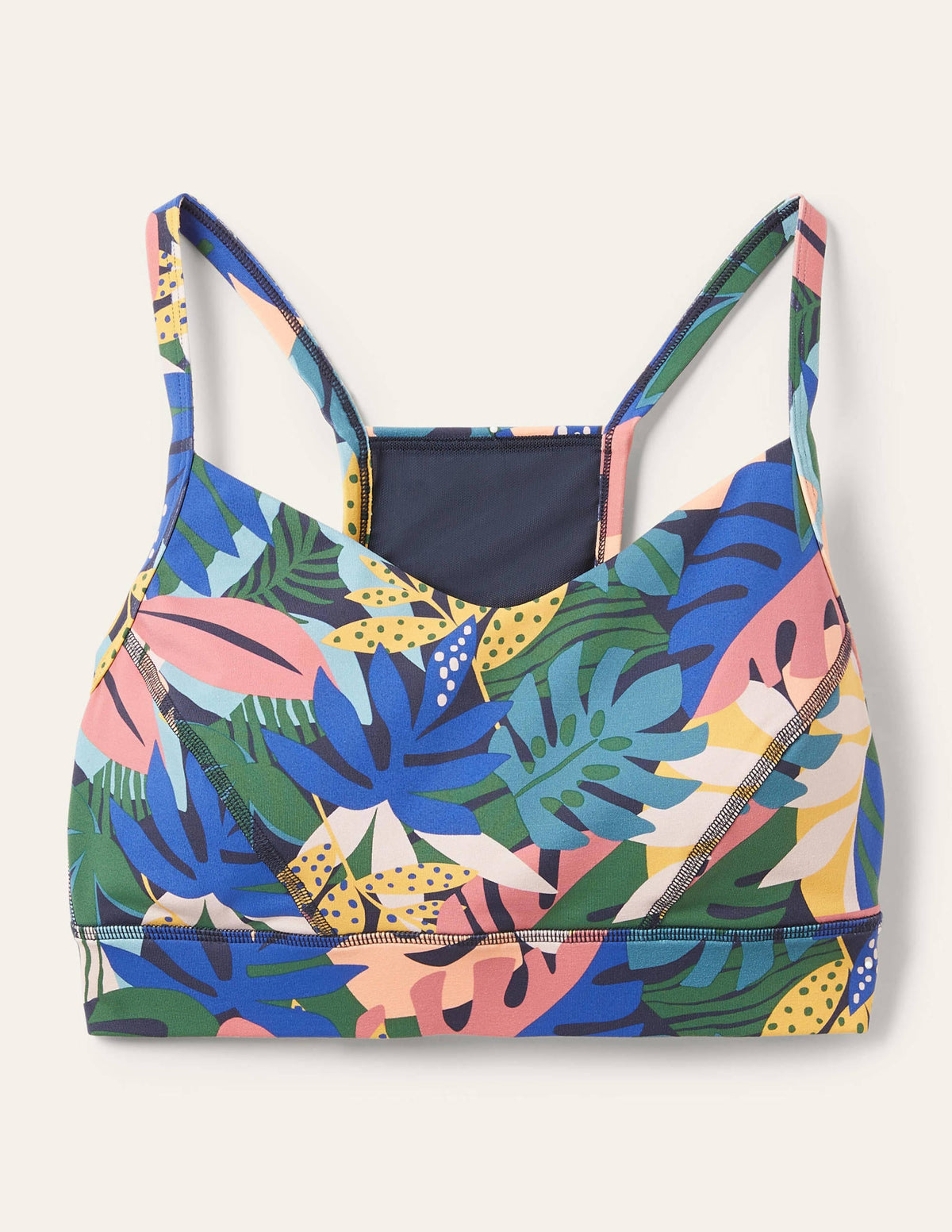 Jessica Sport-BH-Navy, Tropenblätter - Image 5