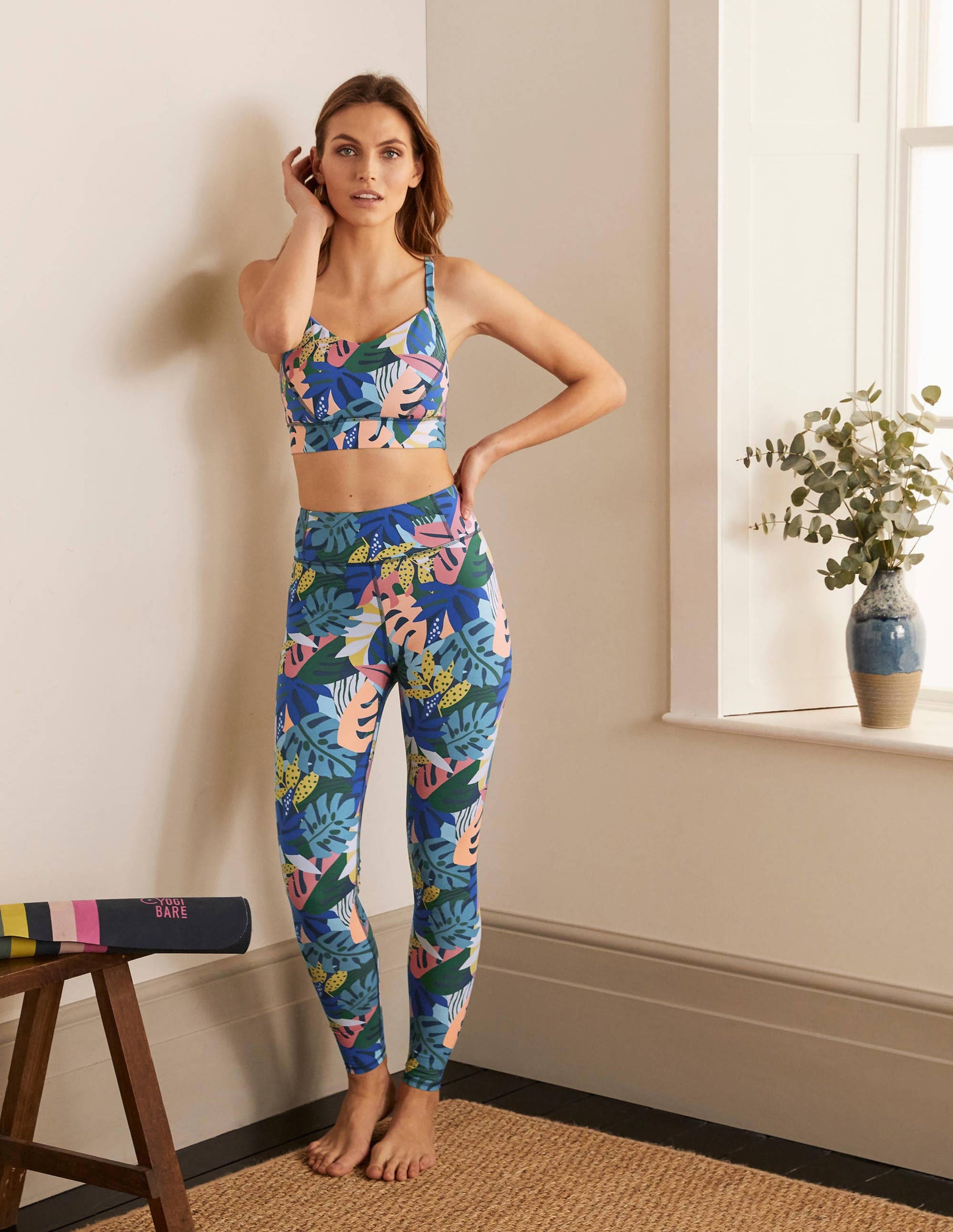 Jessica Sport-BH-Navy, Tropenblätter-2