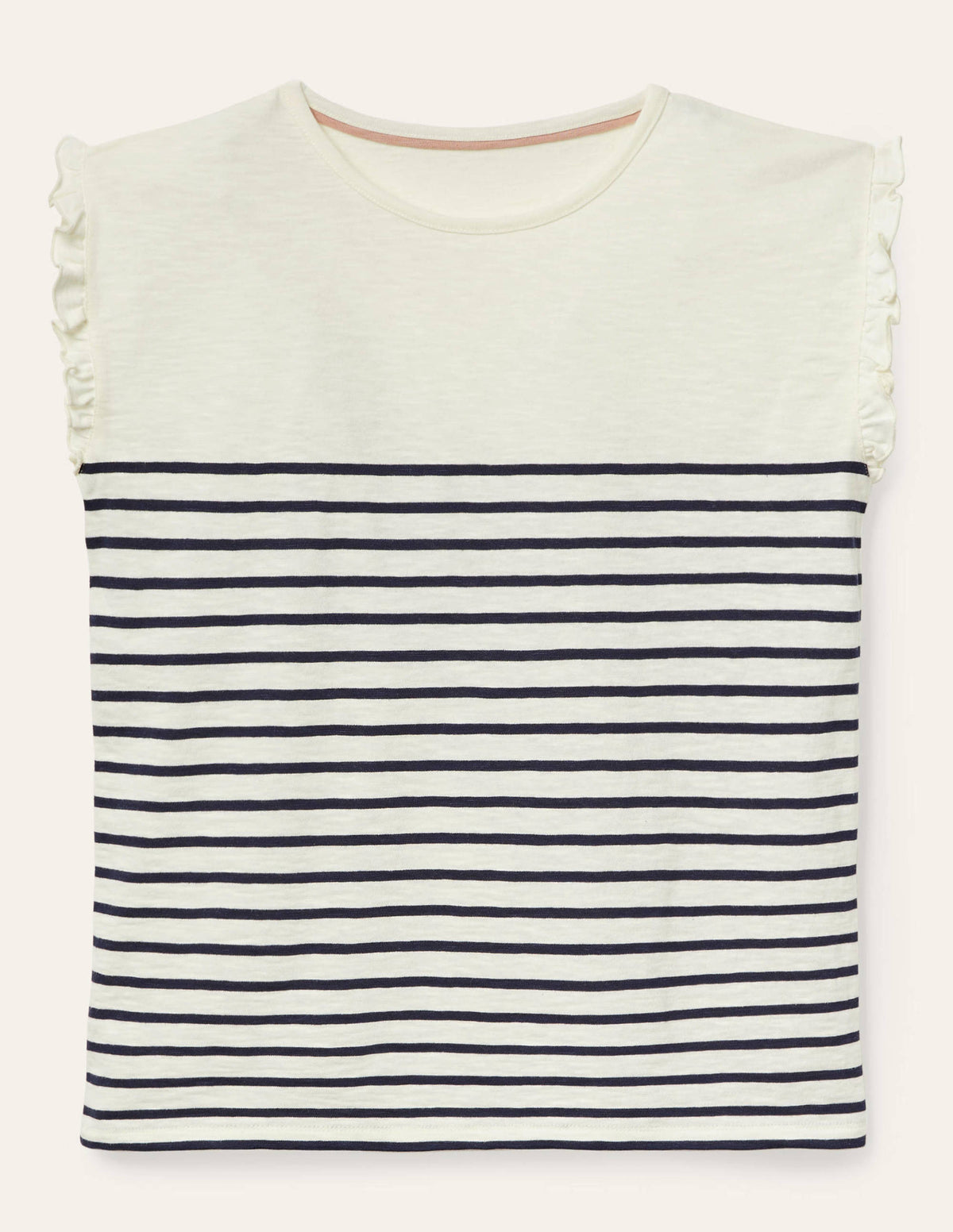 Top Faye en jersey-Ivoire/bleu marine - Image 5