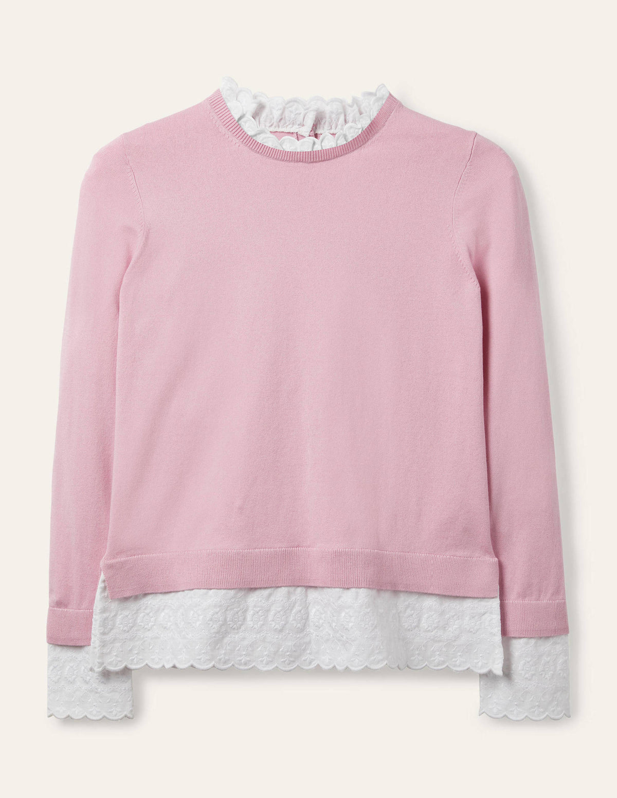 Lauderdale Baumwollpullover mit Rüschen-Zartes Rosa-6