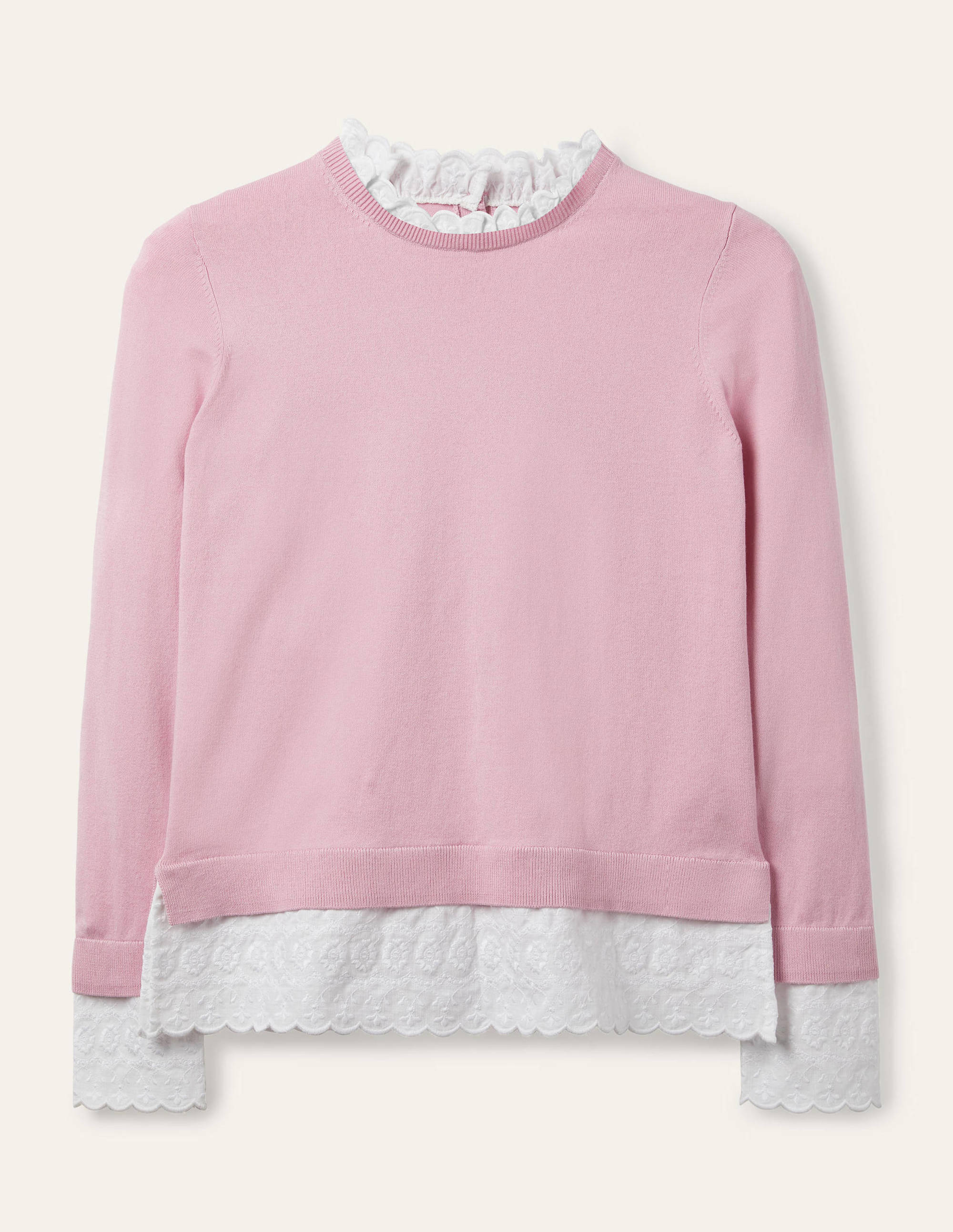 Lauderdale Baumwollpullover mit Rüschen-Zartes Rosa - Image 6