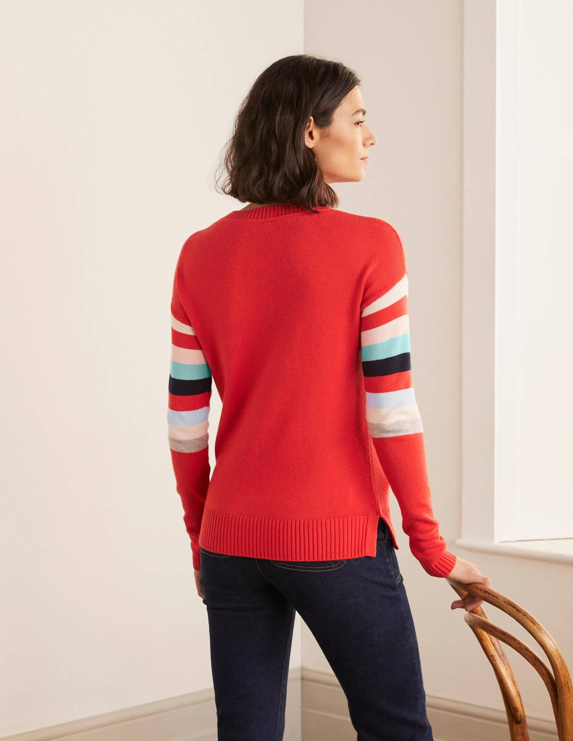 Lennox Lässiger Pullover-Kirschrot - Image 3