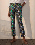 Pantalon 7/8 Richmond-Noir, fougère safari