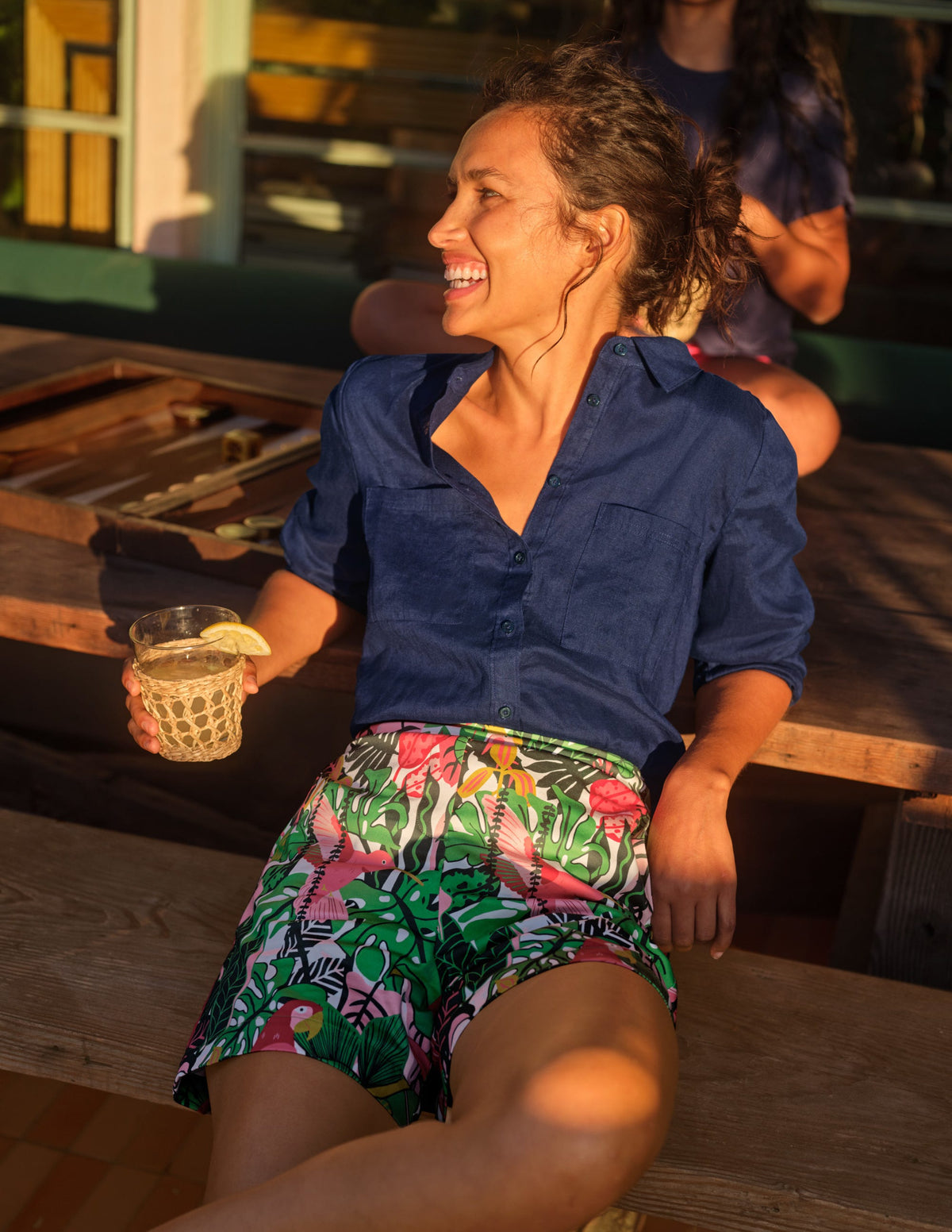 Danby Shorts zum Hineinschlüpfen-Palmblattgrün, Paradiesischer Dschungel-6