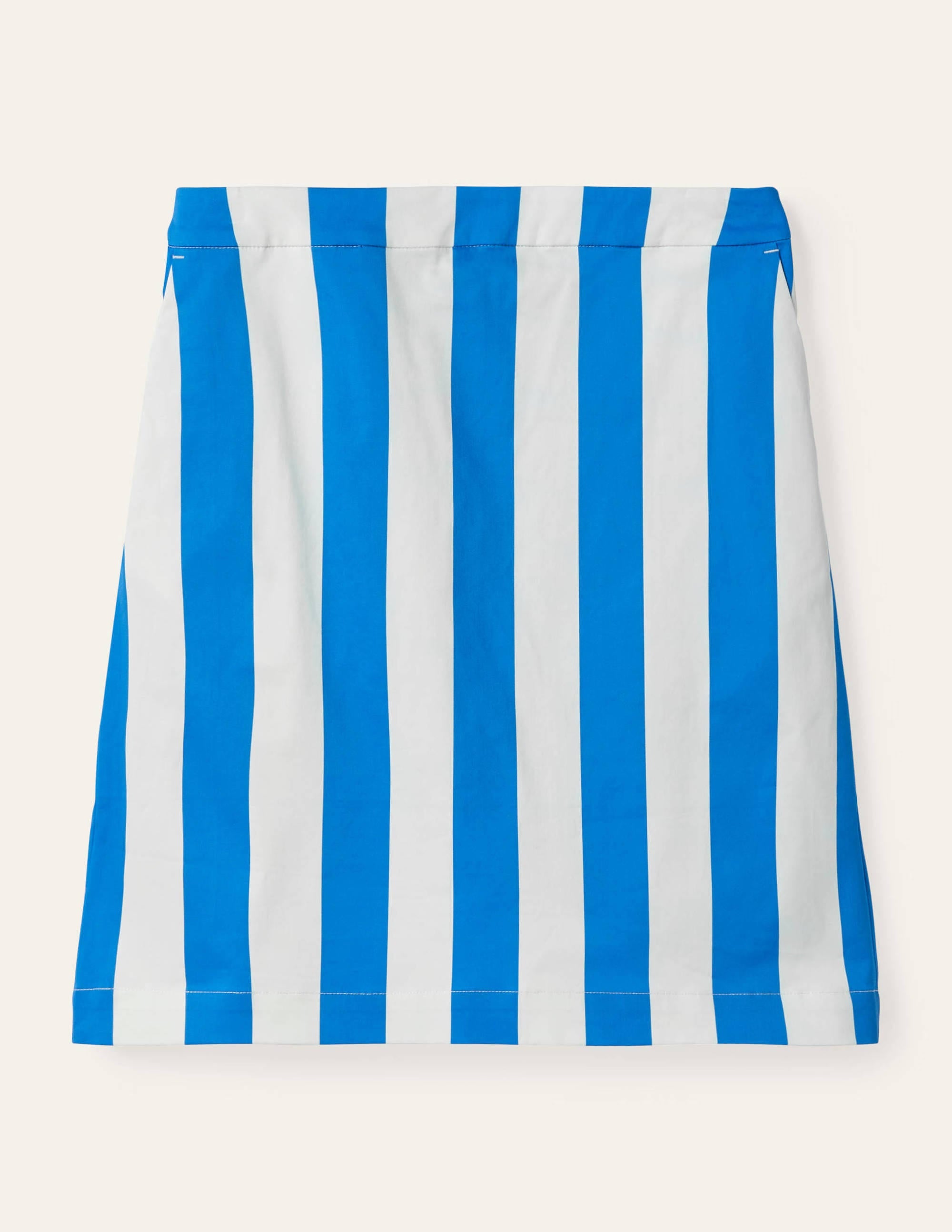 Danby Pull On Mini Skirt-Moroccan Blue and Ivory Stripe - Image 6